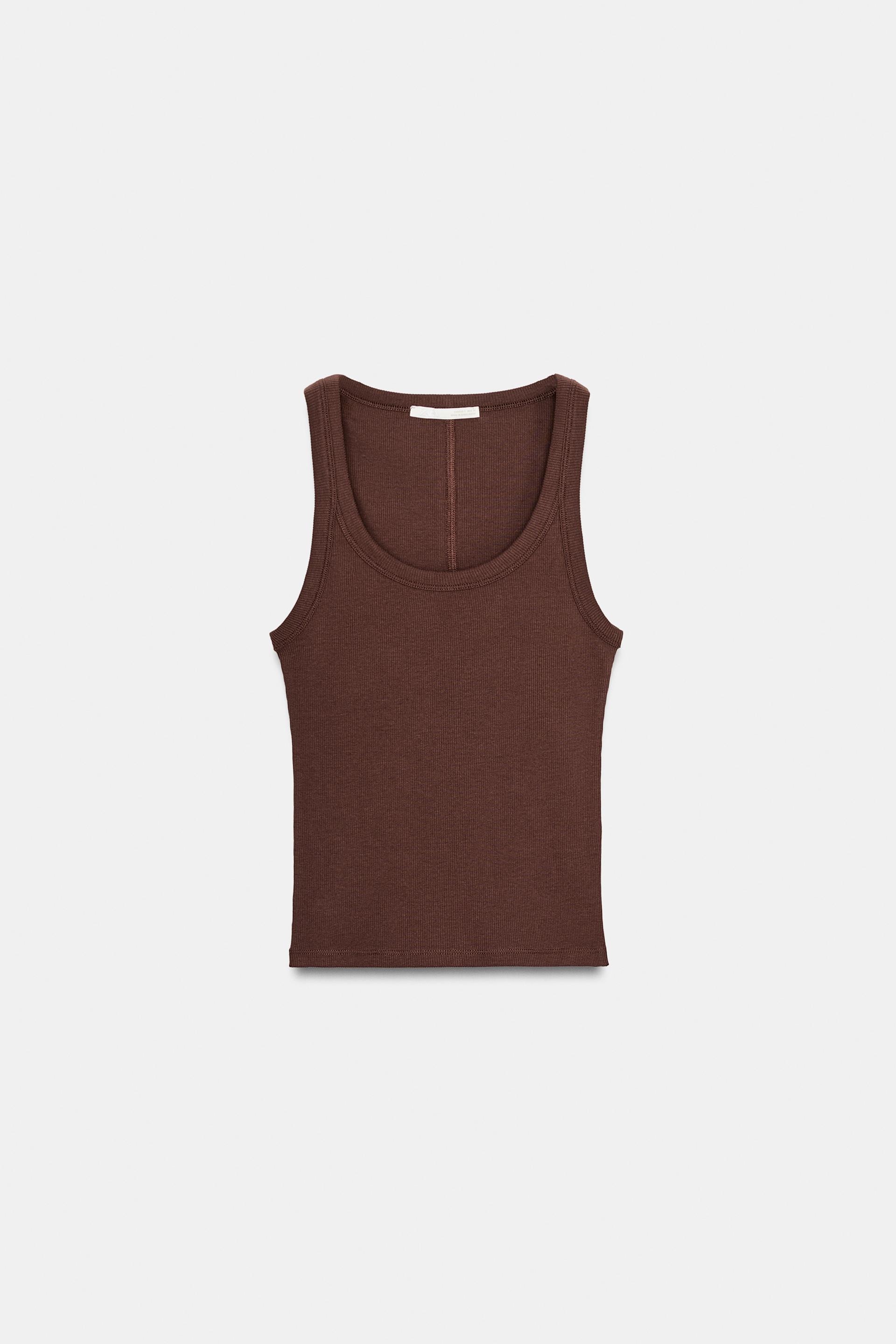 RIB SLEEVELESS TOP by ZARA