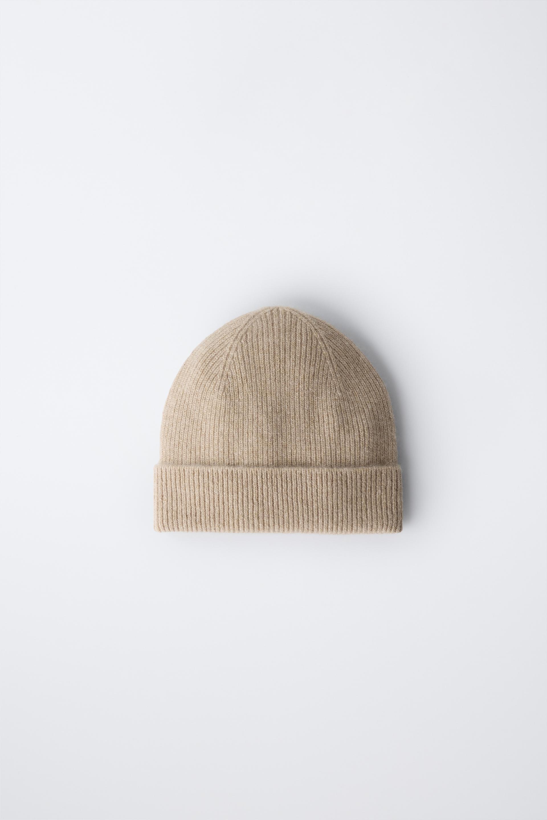 RIBBED 100% CASHMERE HAT by ZARA