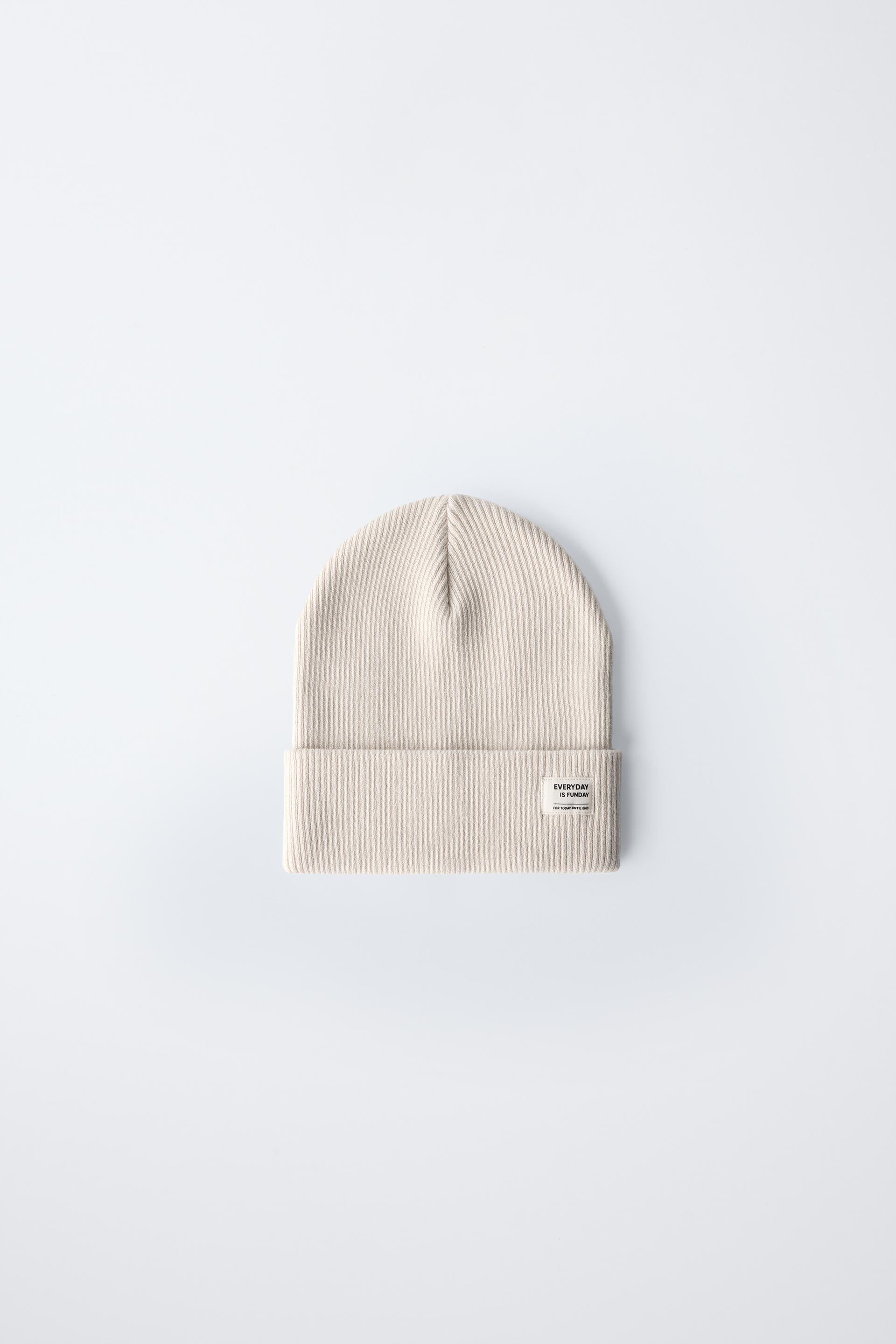 RIBBED COTTON HAT by ZARA