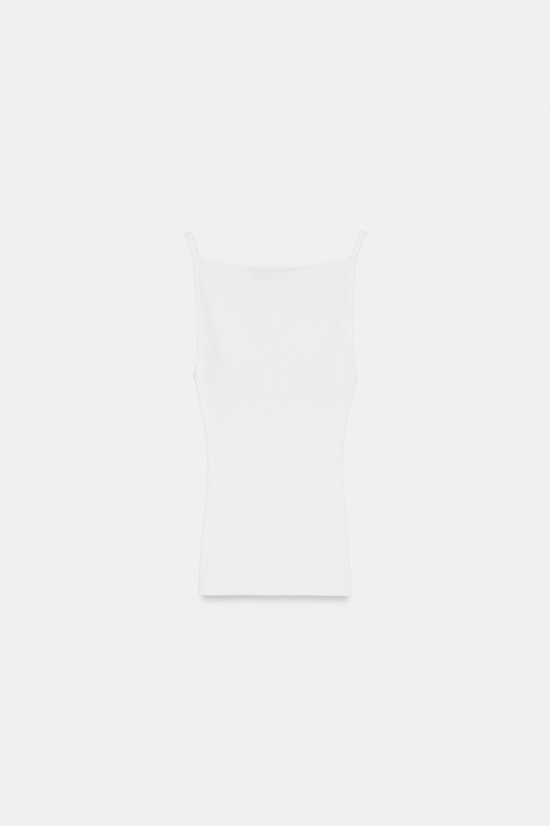 RIBBED KNIT HALTER TOP by ZARA