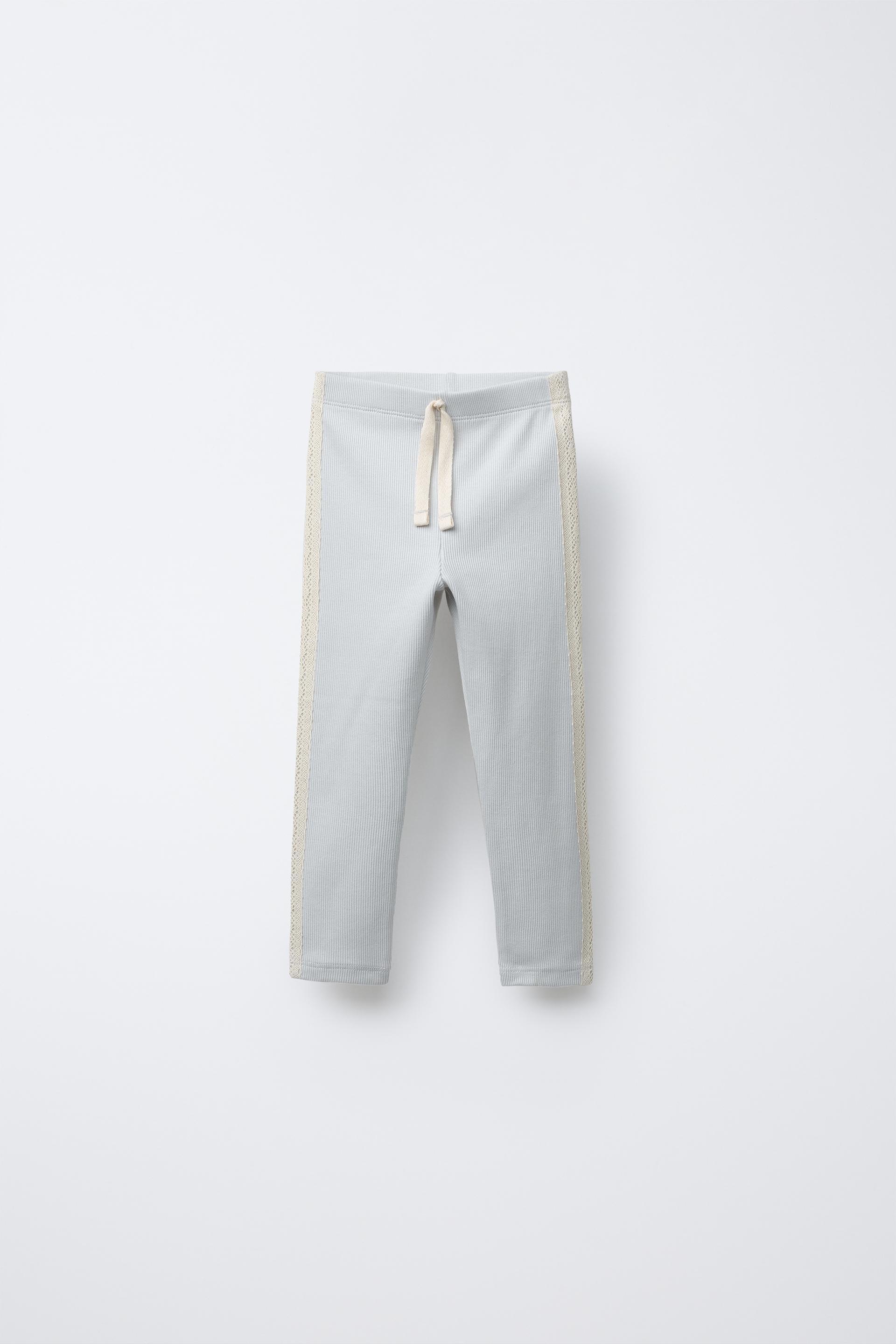 RIBBED LACE BAND LEGGINGS by ZARA