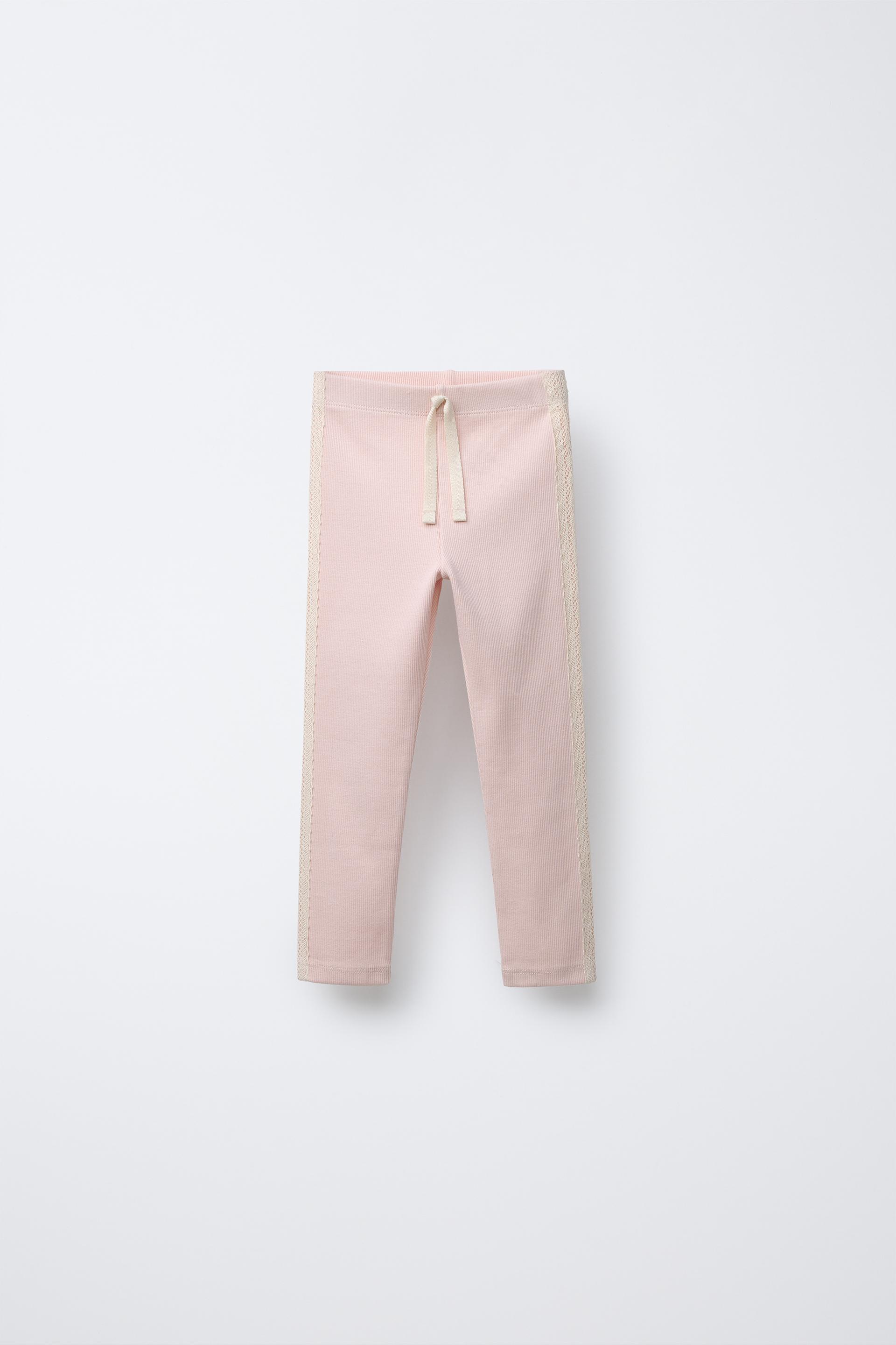 RIBBED LACE BAND LEGGINGS by ZARA