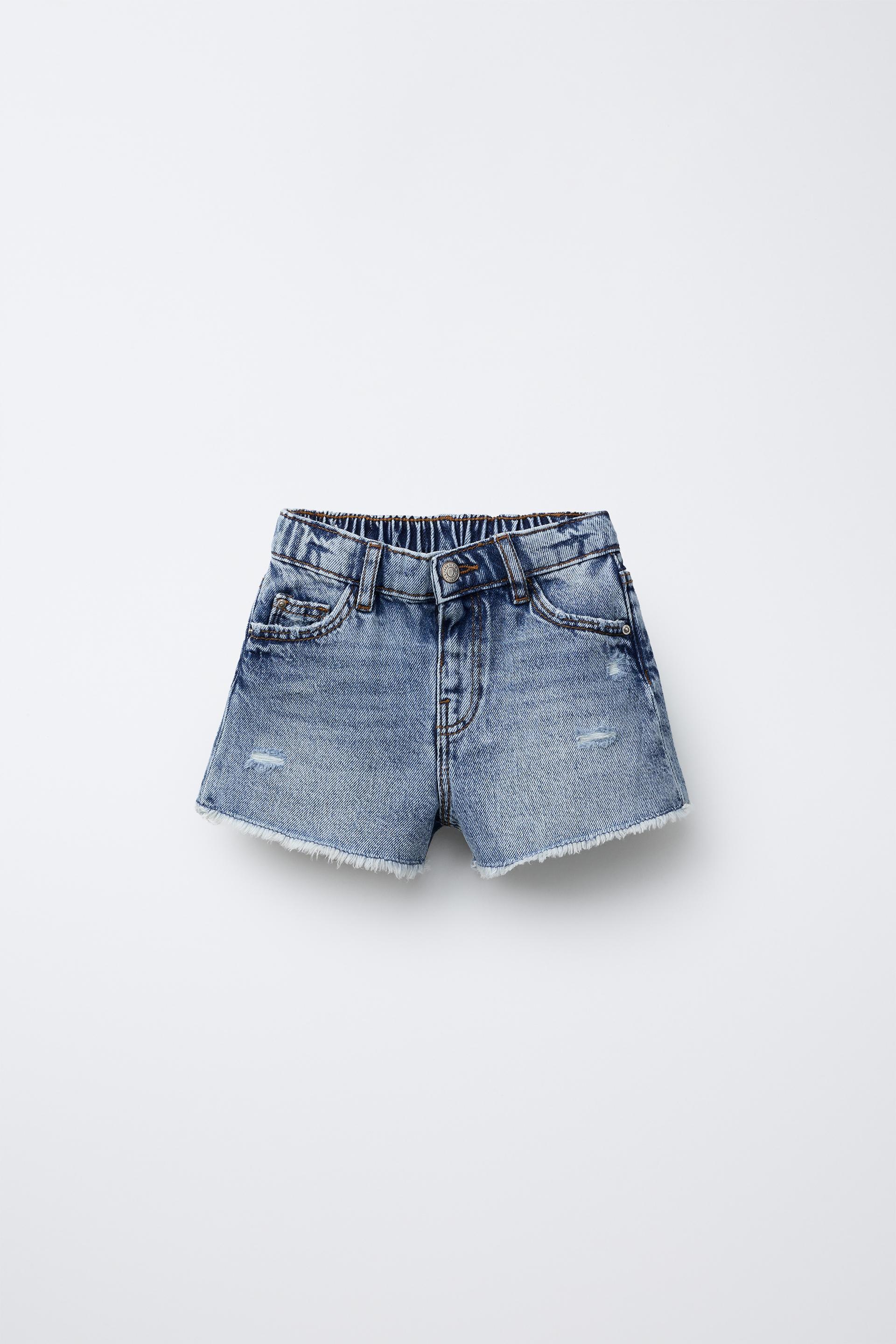 RIPPED DENIM SHORTS by ZARA