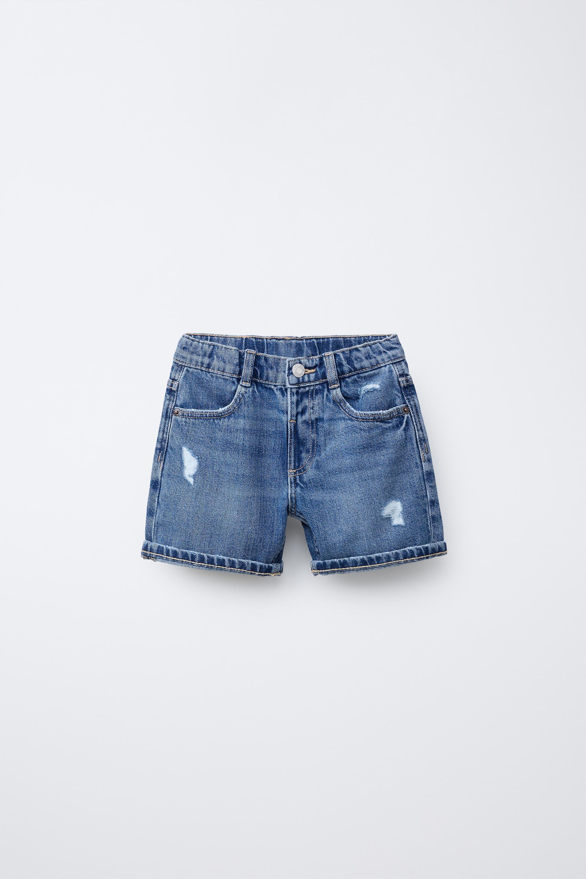 RIPPED DENIM SHORTS by ZARA