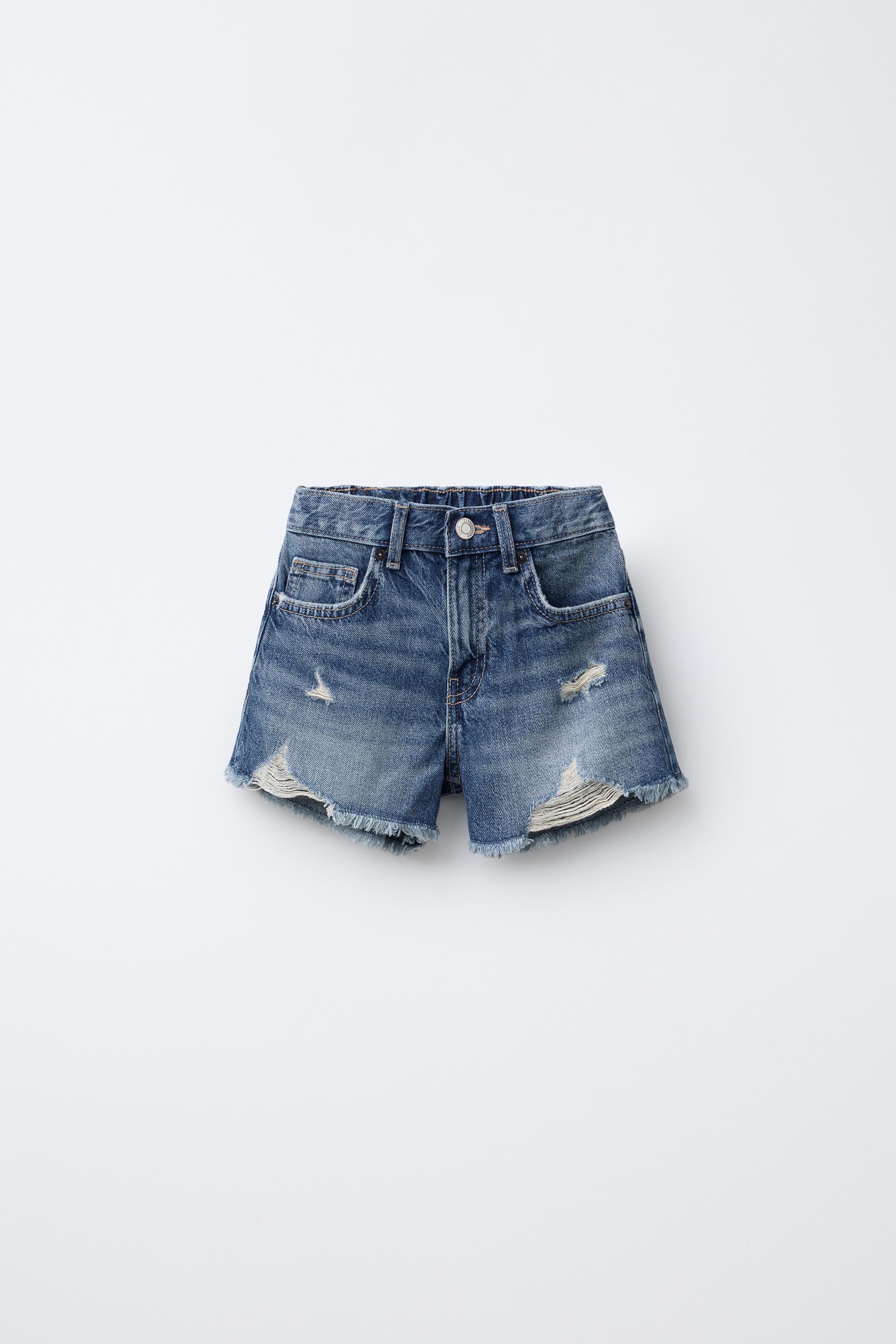 RIPPED DENIM SHORTS by ZARA