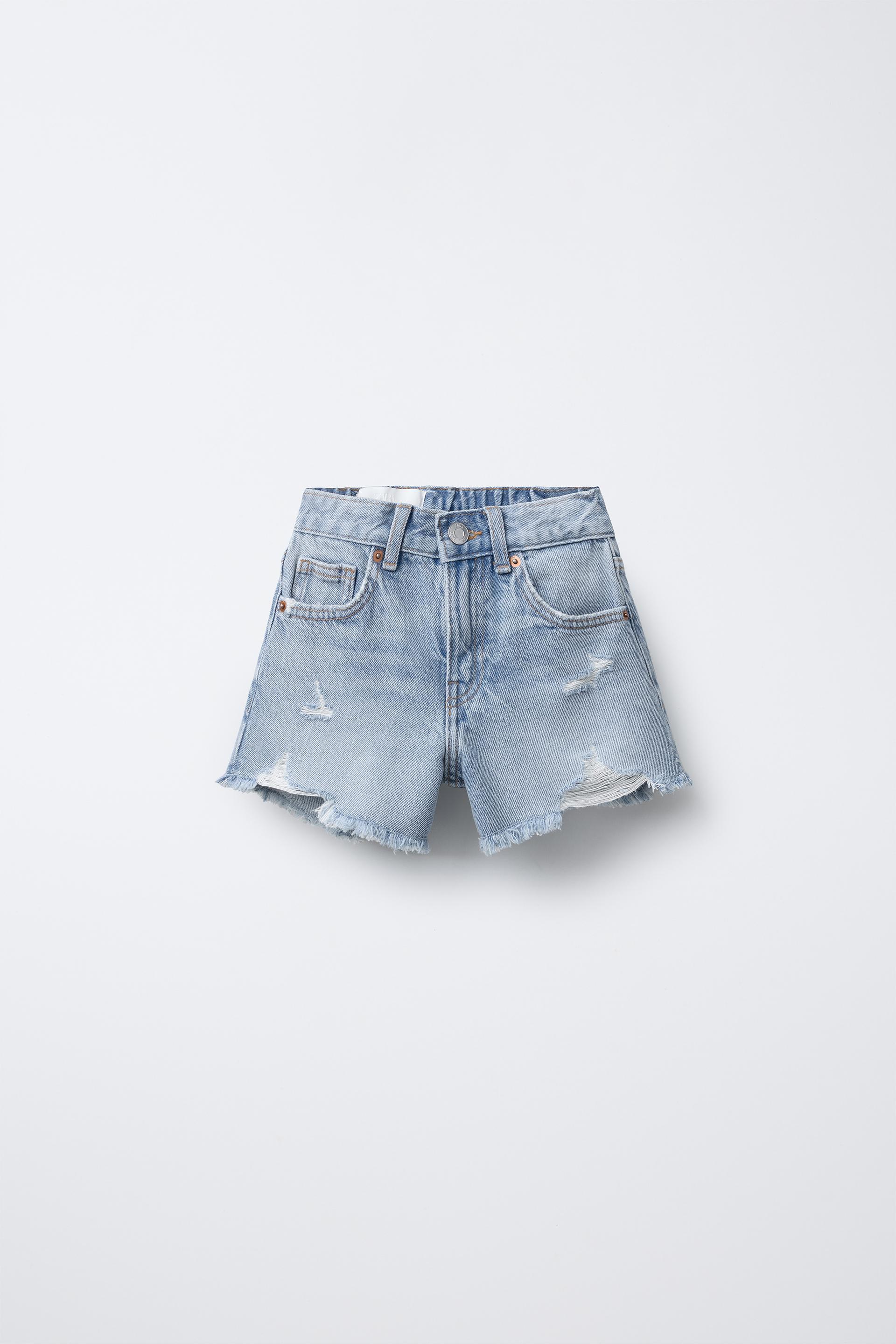 RIPPED DENIM SHORTS by ZARA