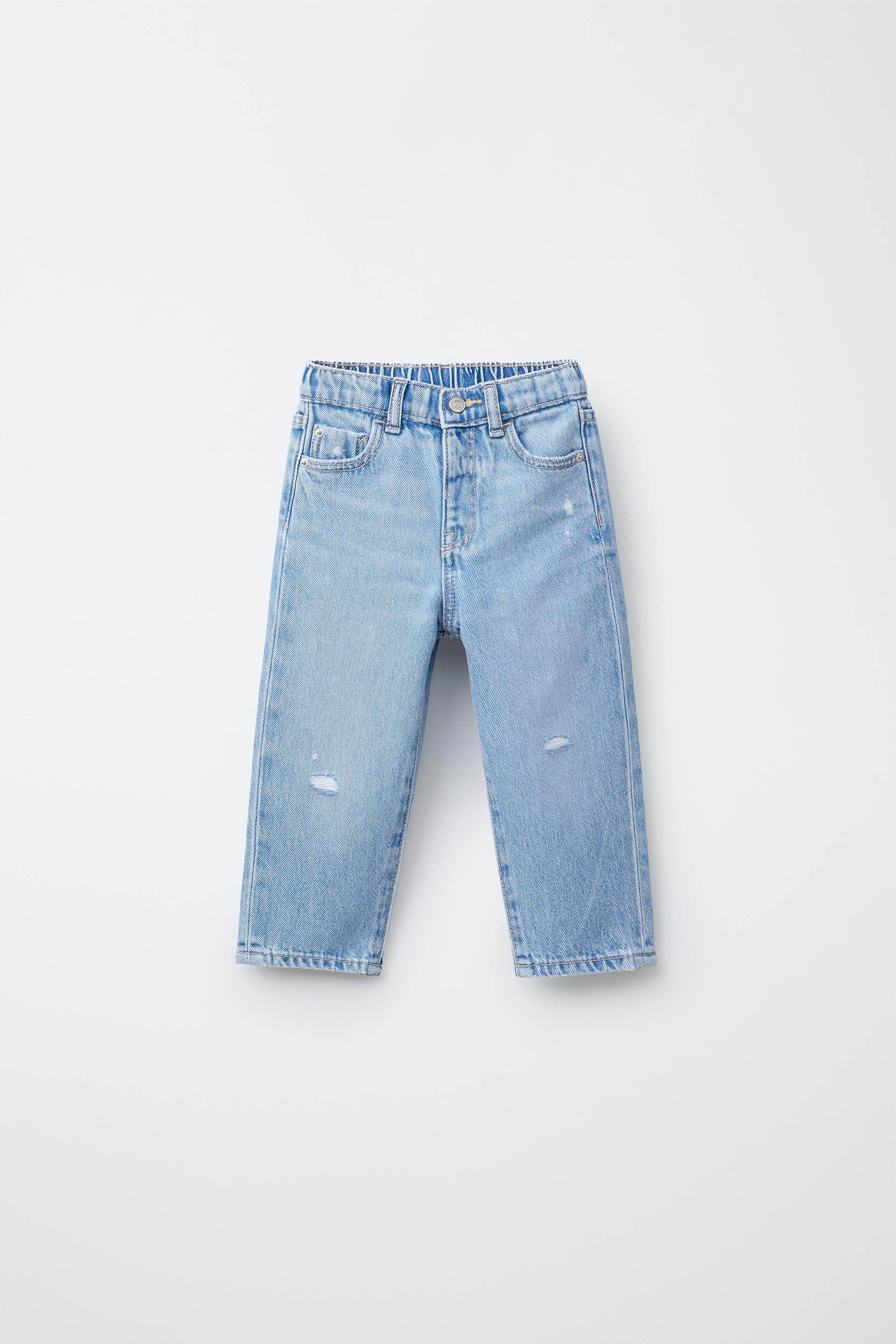 RIPPED MOM FIT JEANS by ZARA