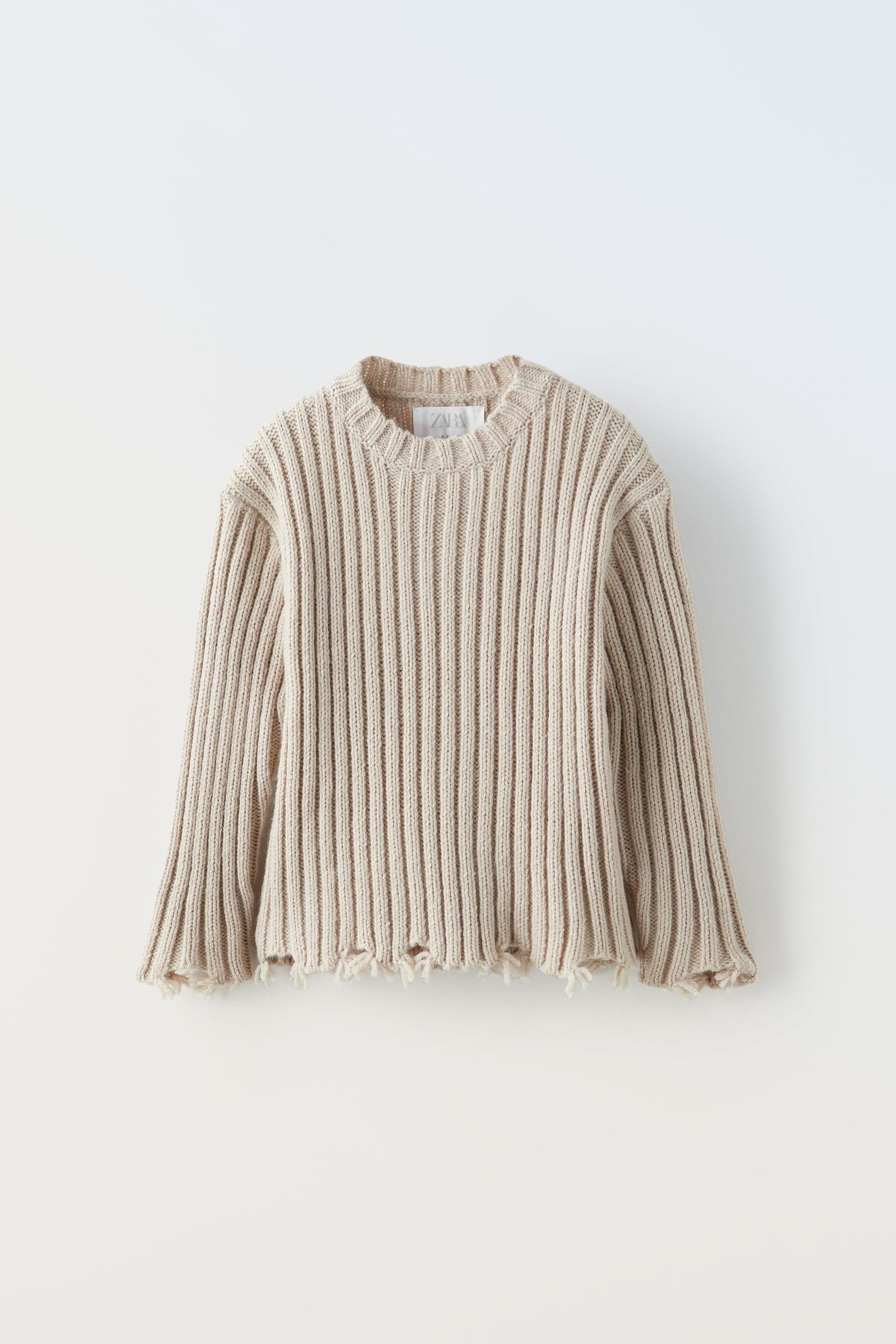 RIPPED RIBBED SWEATER by ZARA