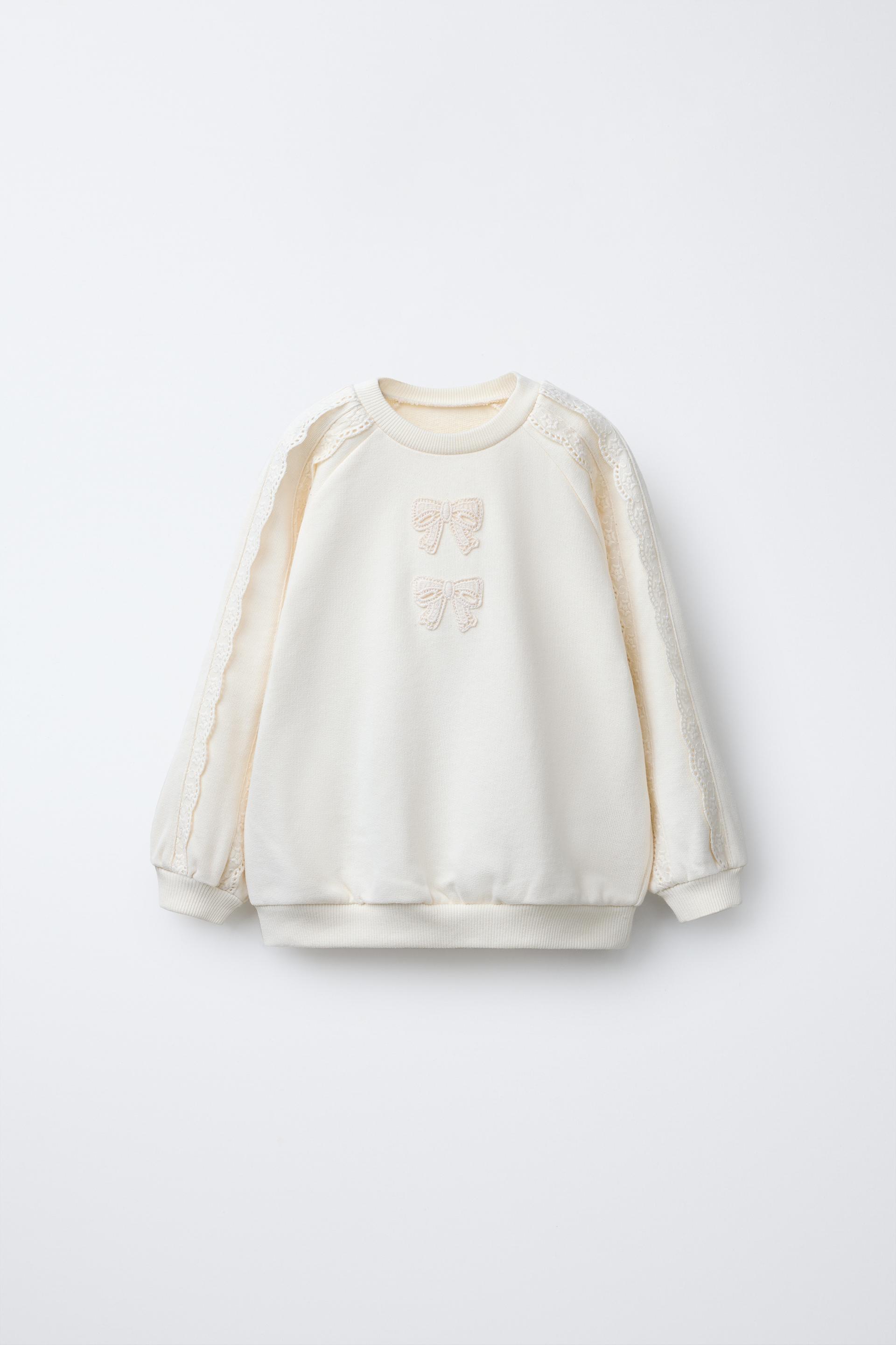 ROMANTIC BOW SWEAT-SHIRT by ZARA