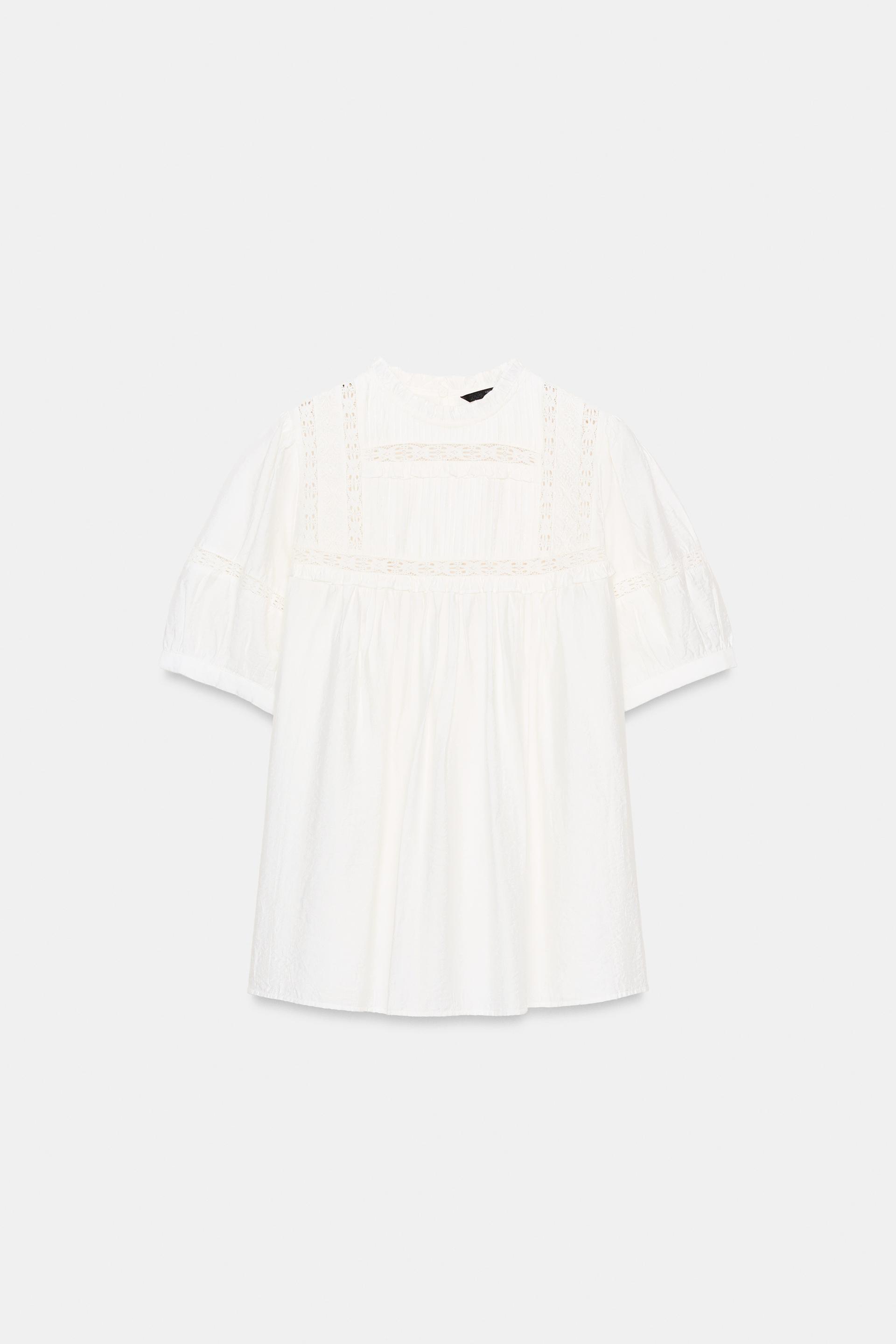 ROMANTIC PUFF SLEEVE BLOUSE by ZARA