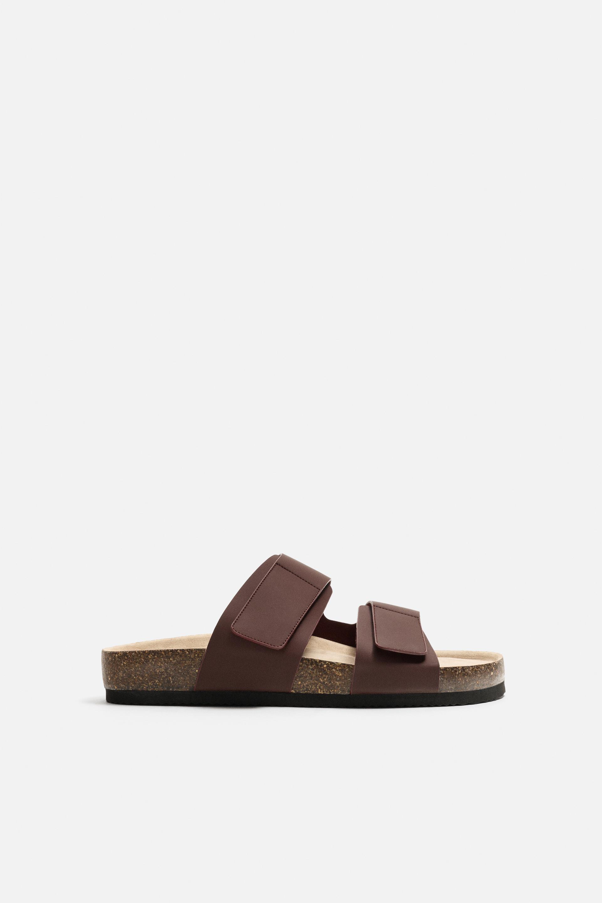 RUBBERIZED DOUBLE STRAP SANDALS by ZARA