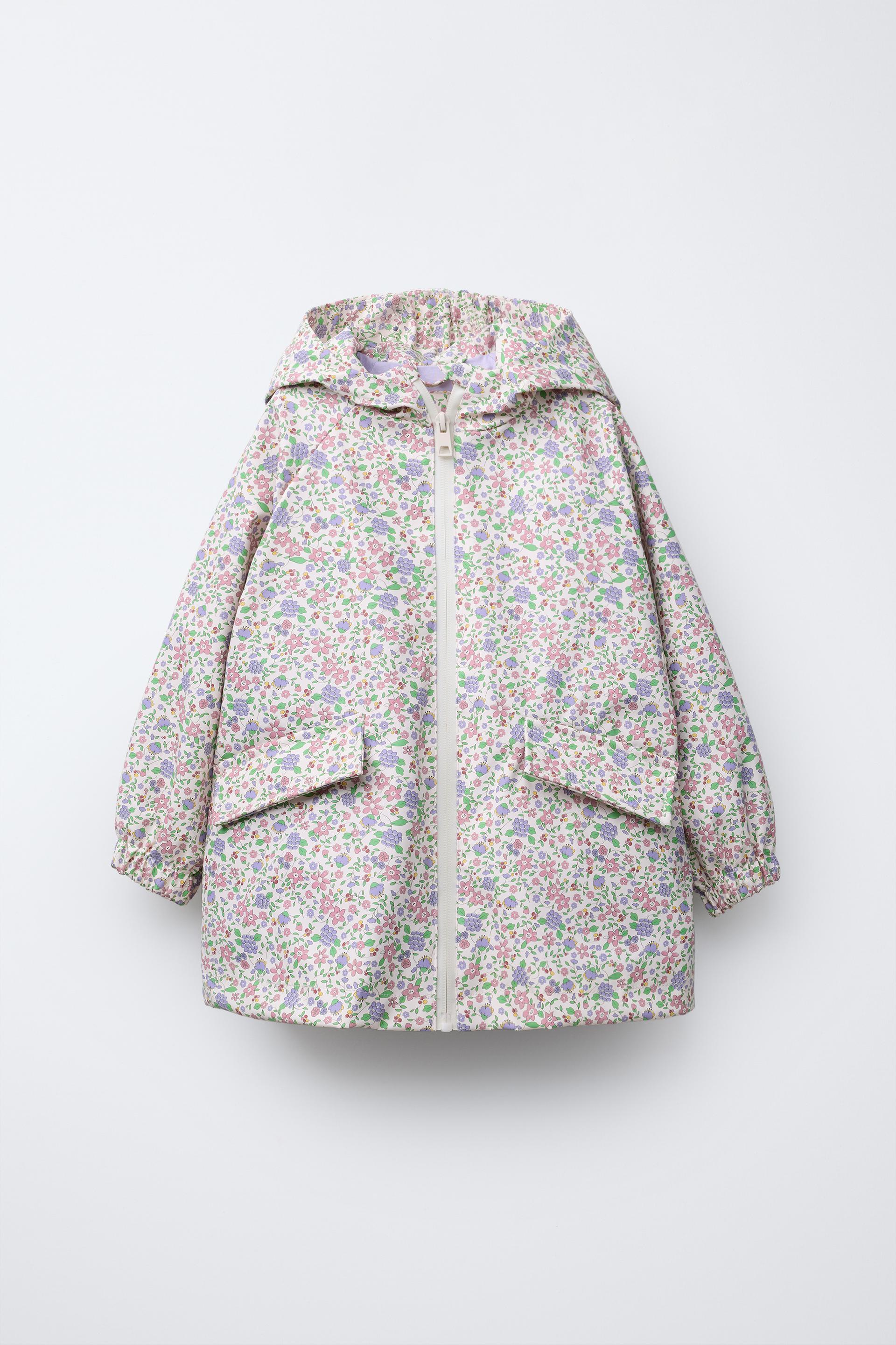 RUBBERIZED FLORAL RAINCOAT by ZARA