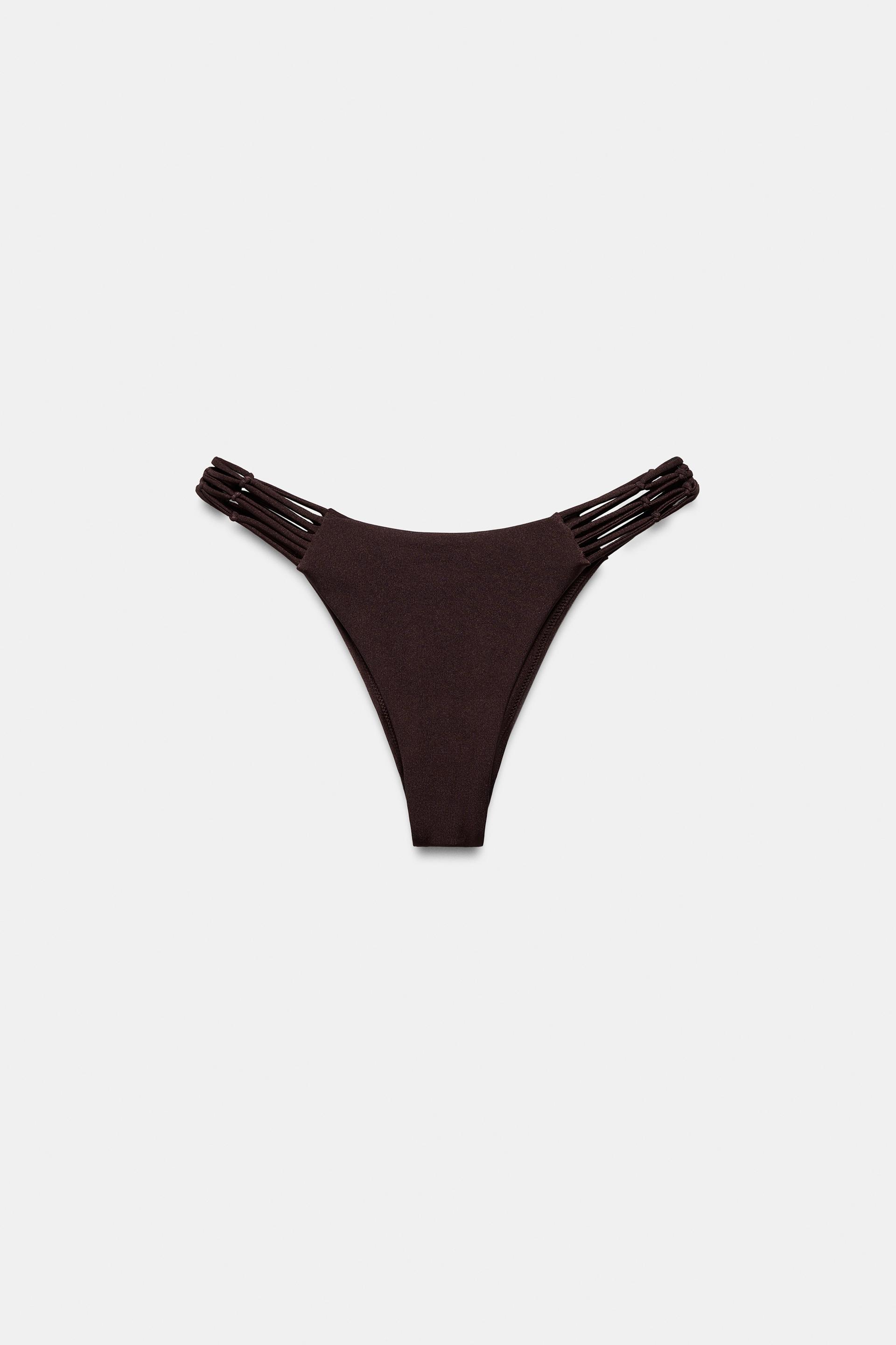 RUCHED CROCHET BIKINI BOTTOMS by ZARA