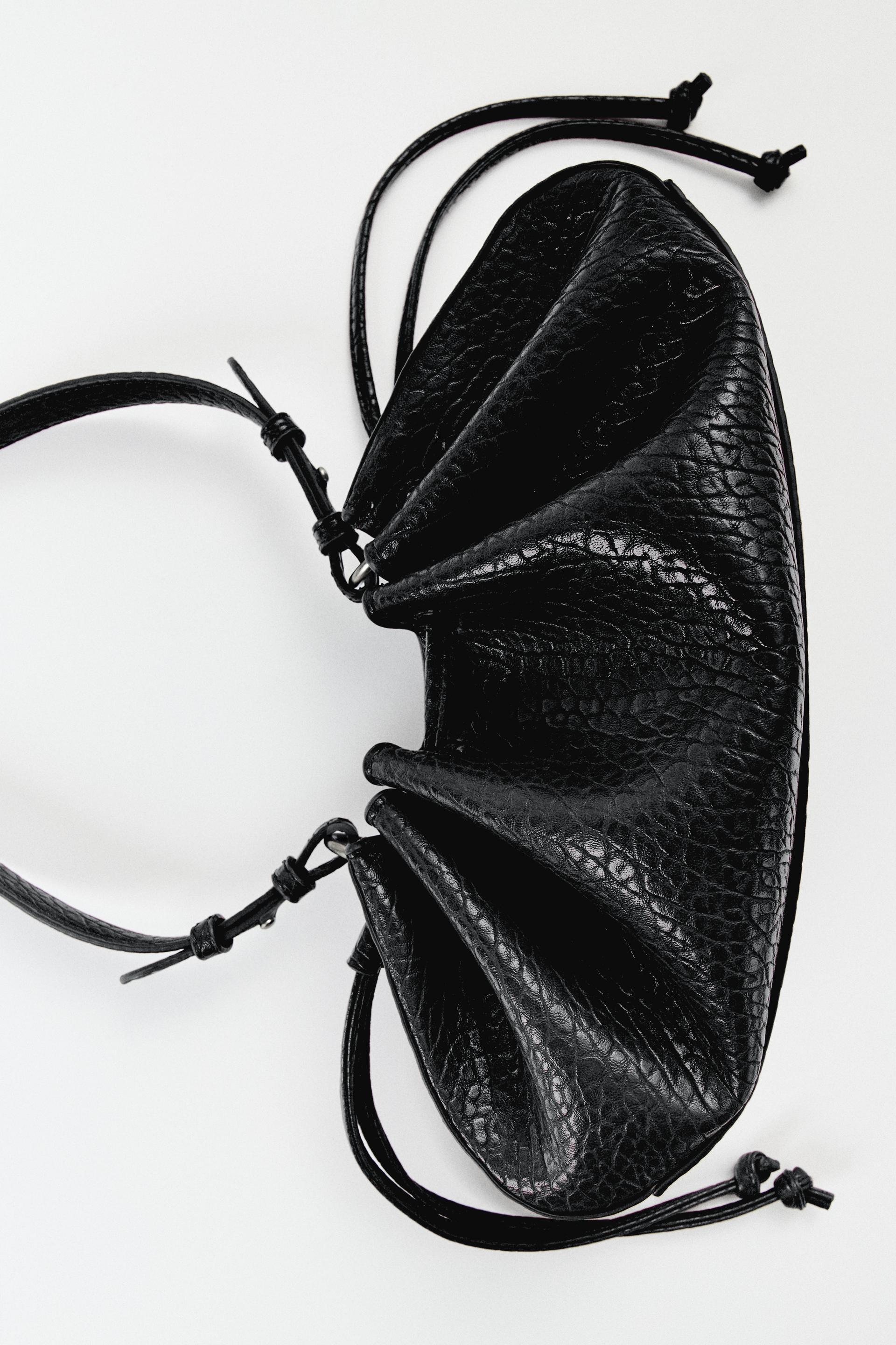 RUCHED ELONGATED SHOULDER BAG by ZARA