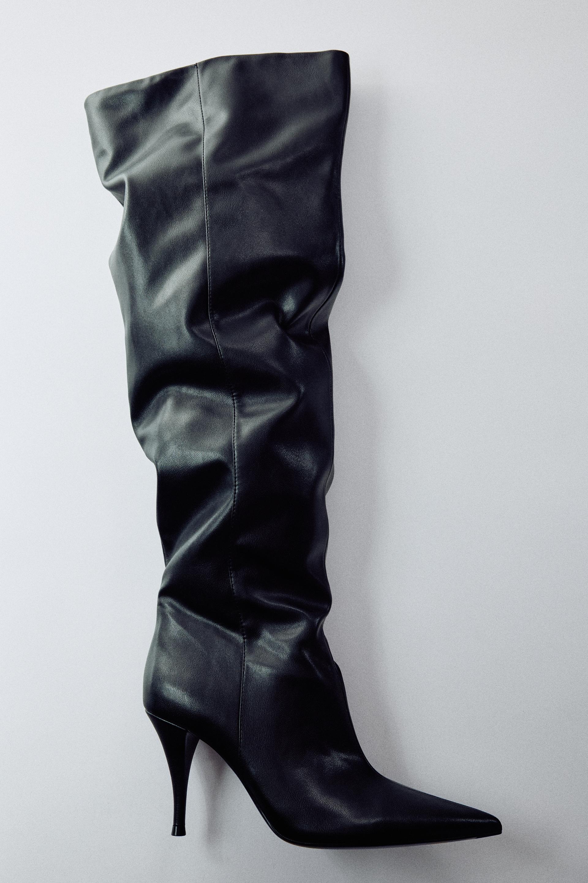 RUCHED HEELED BOOTS by ZARA