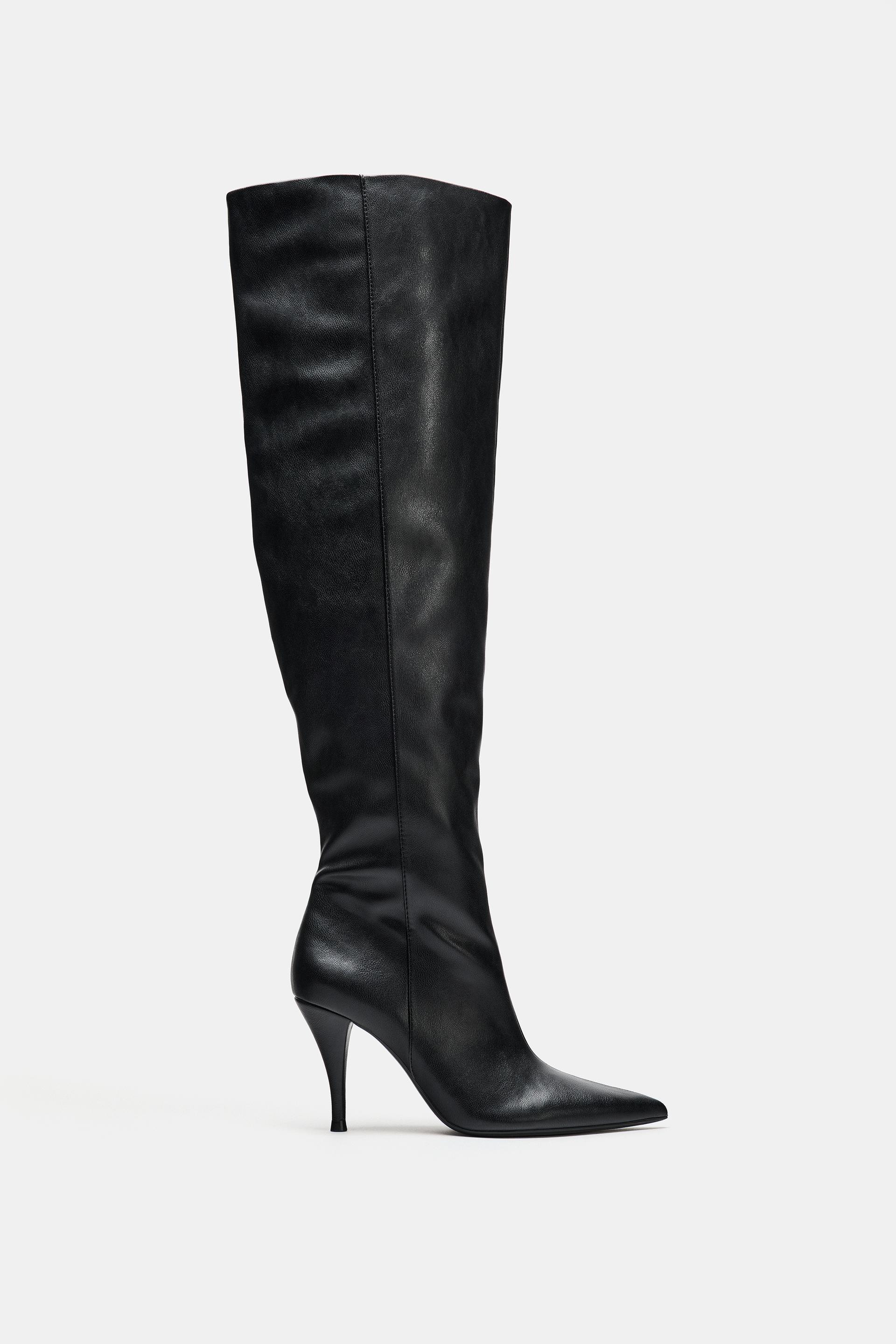RUCHED HEELED BOOTS by ZARA