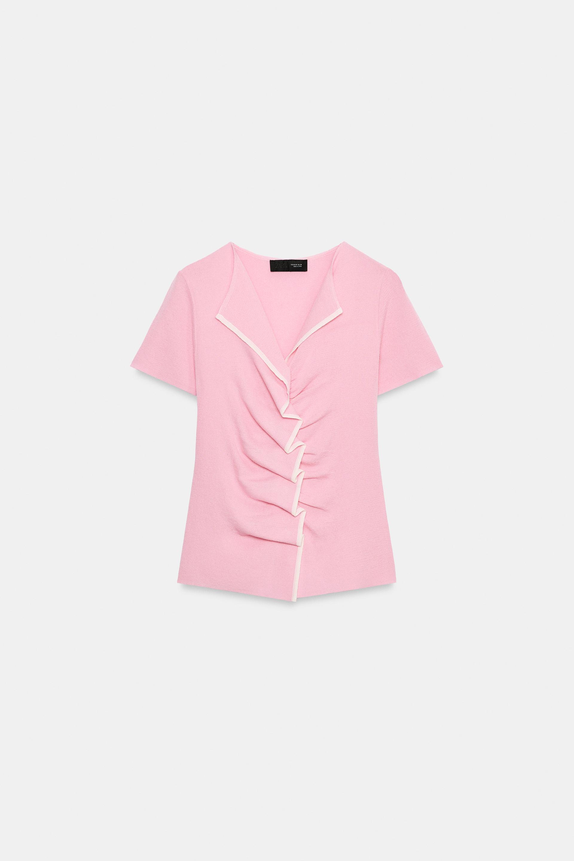 RUCHED KNIT TOP by ZARA