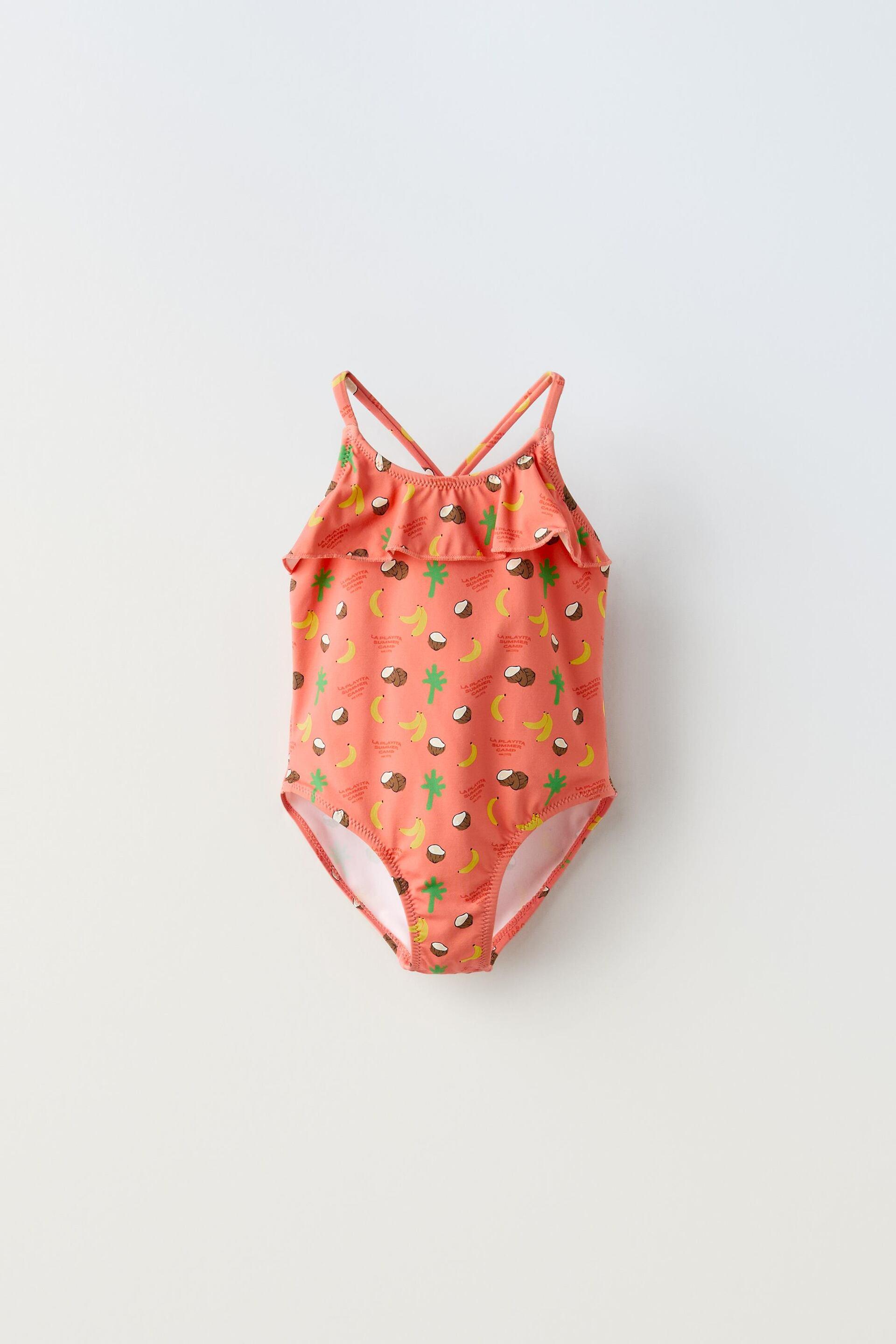 RUFFLED BEACH MOTIF SWIMSUIT by ZARA