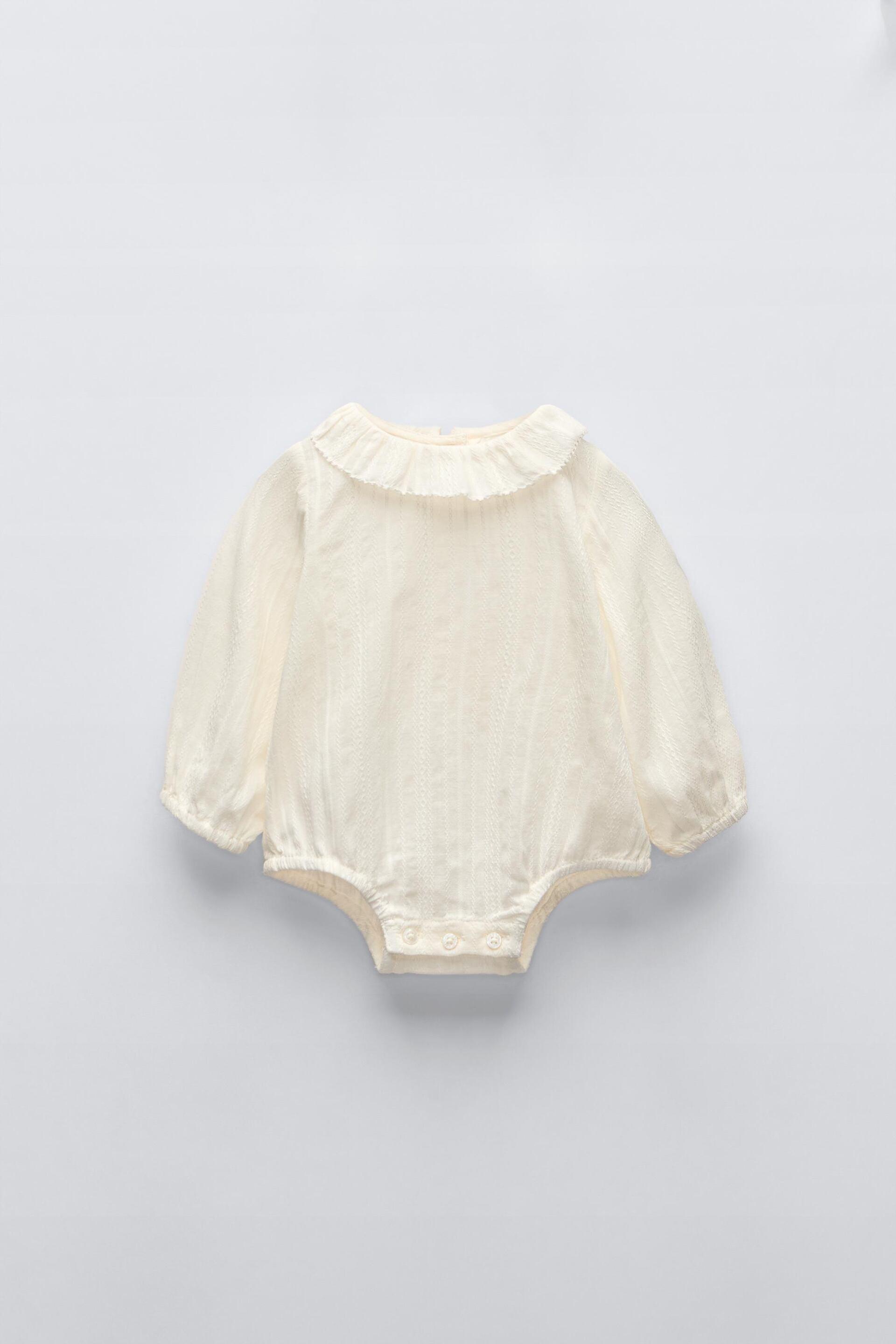 RUFFLED COLLAR BODYSUIT by ZARA