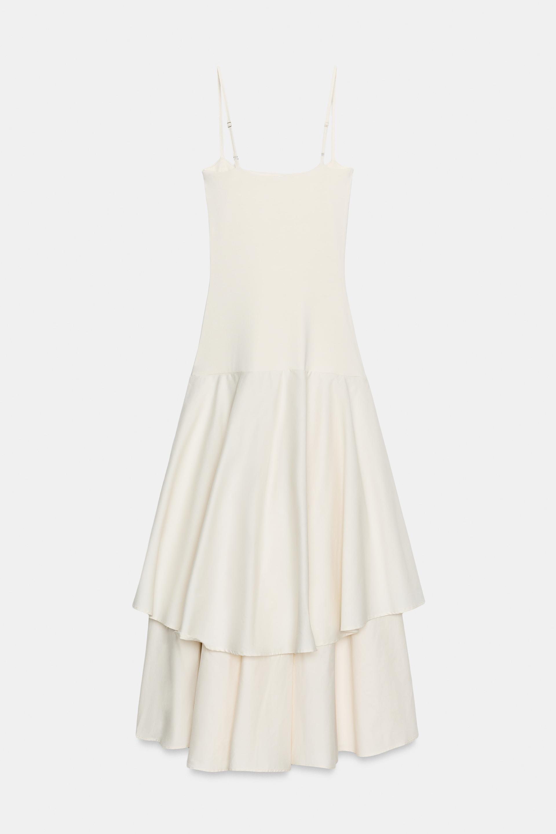 RUFFLED COMBINATION DRESS by ZARA