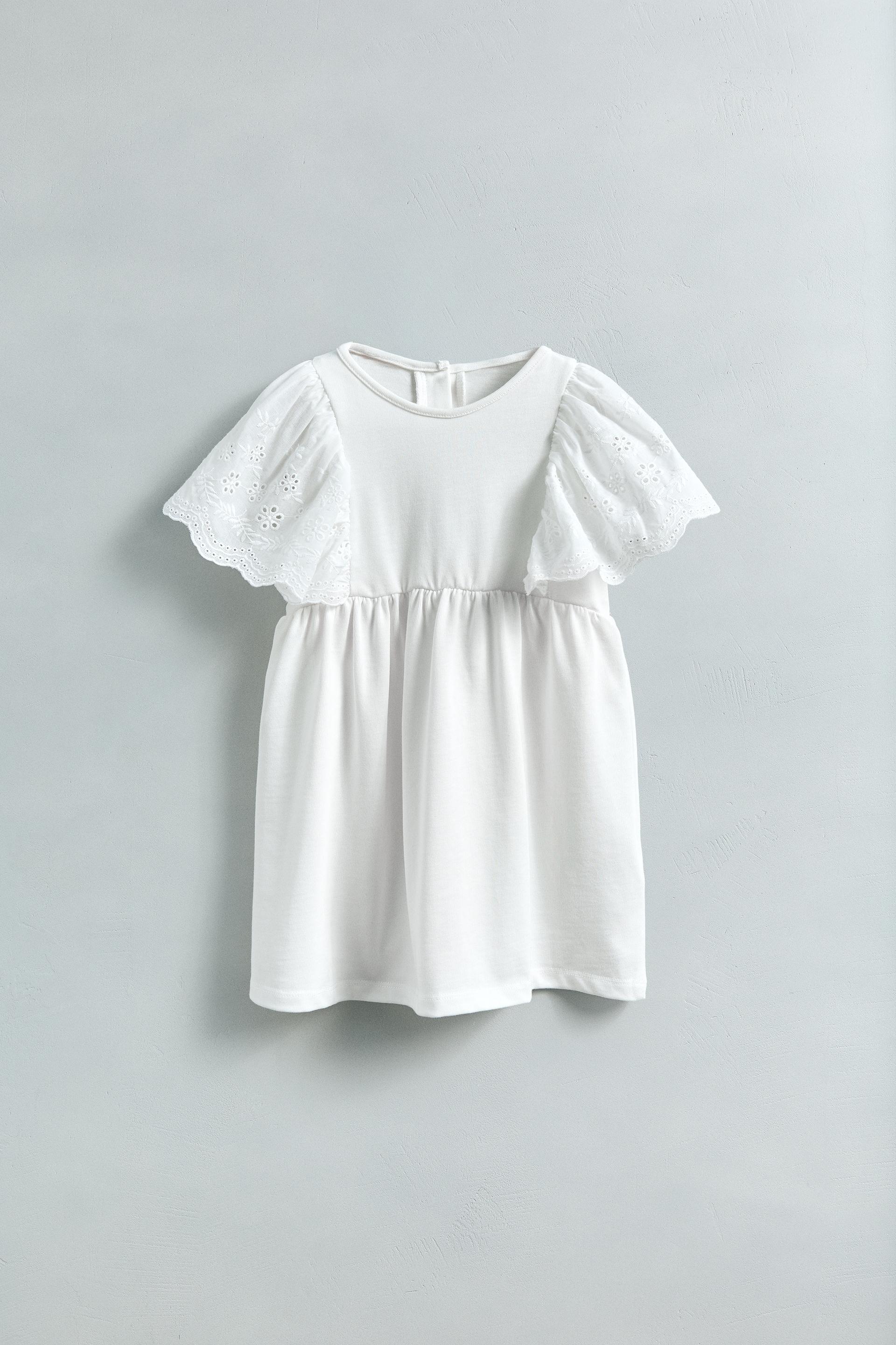 RUFFLED COMBINATION DRESS by ZARA