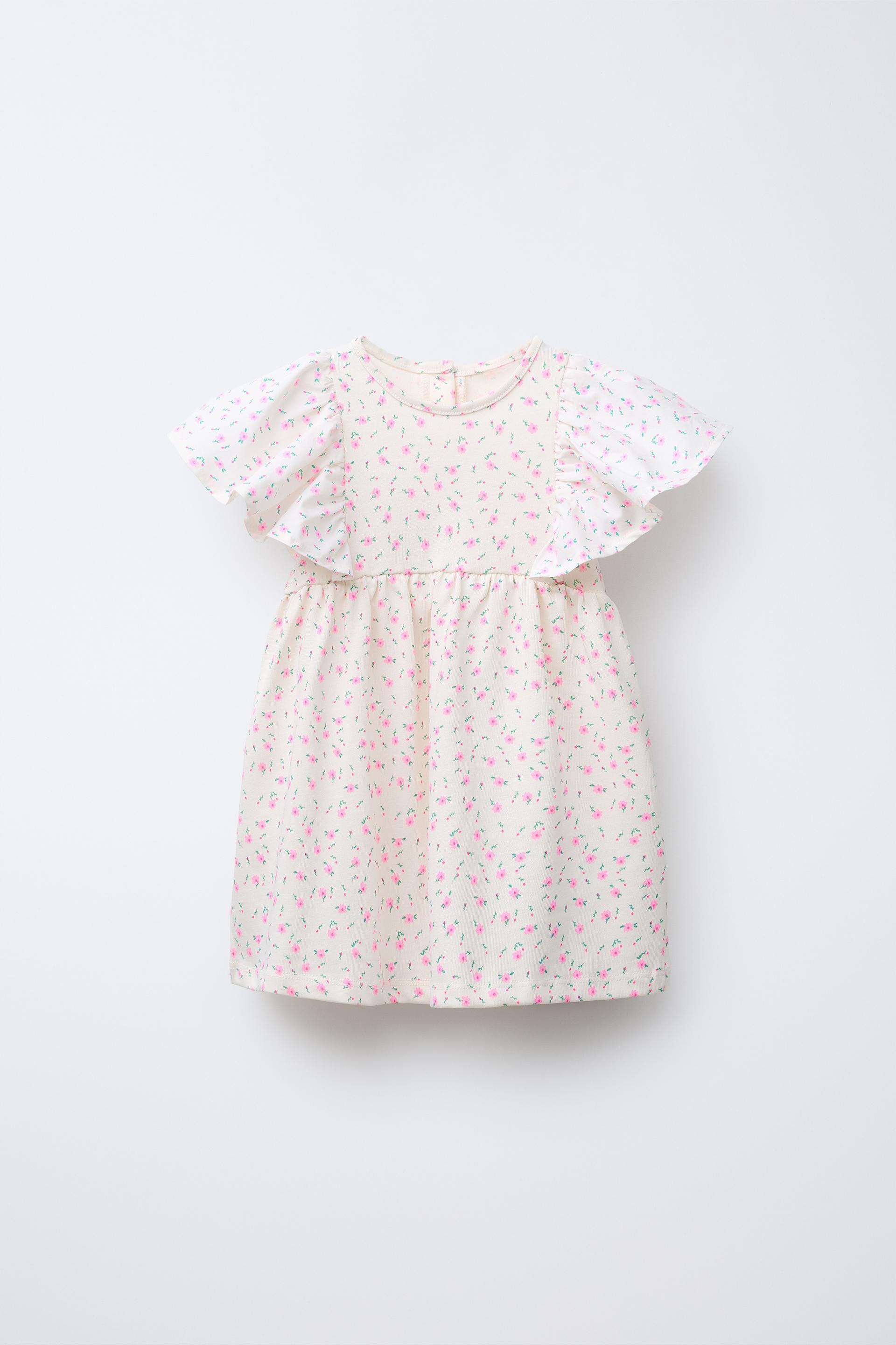RUFFLED COMBINATION DRESS by ZARA