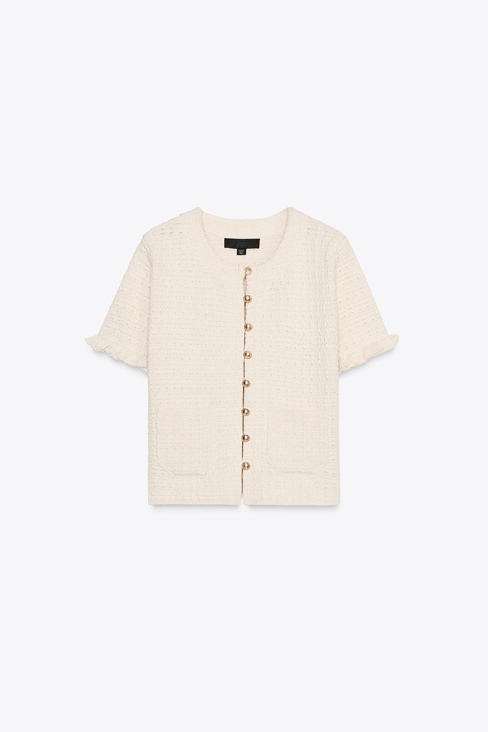 RUFFLED KNIT CARDIGAN by ZARA