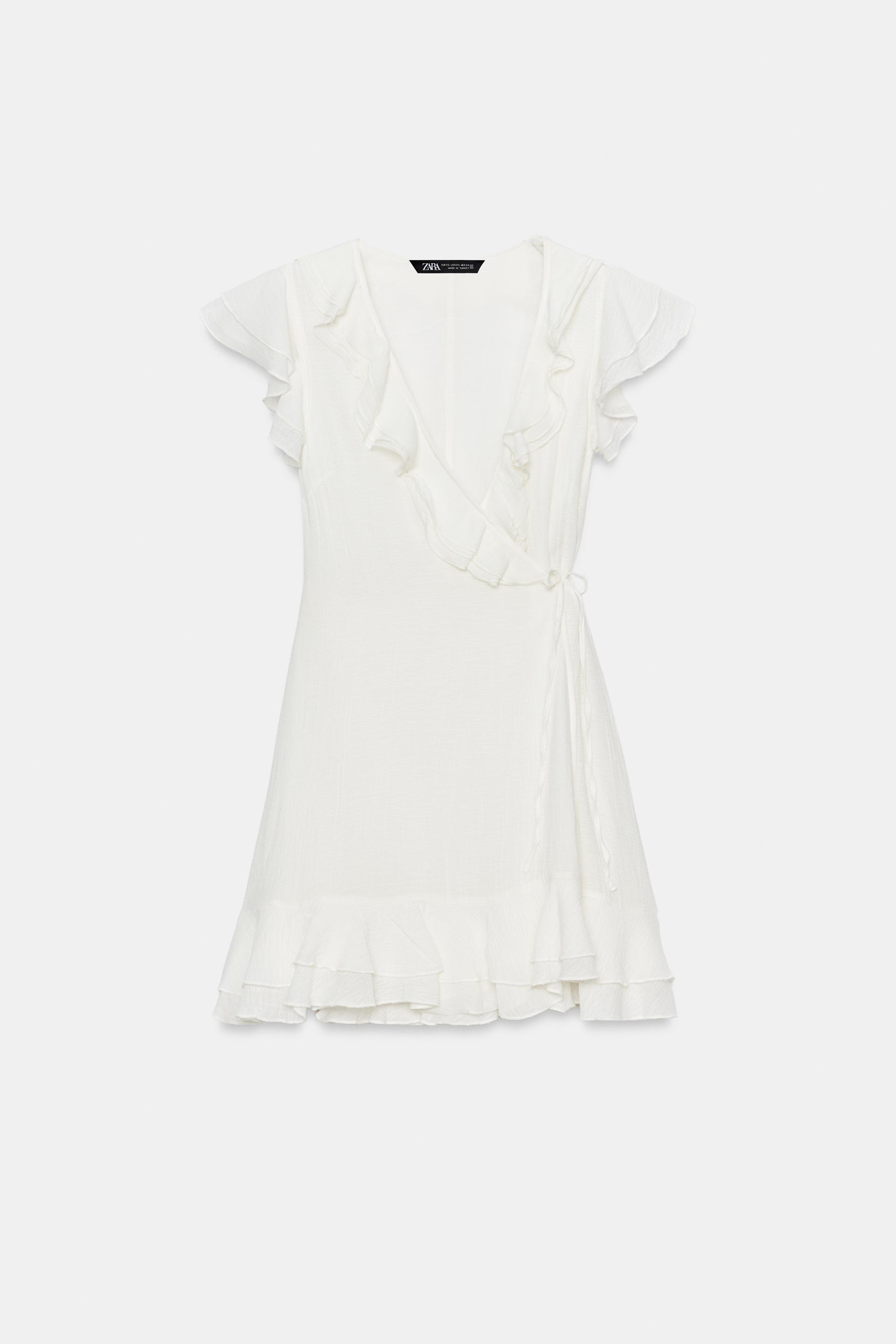 RUFFLED MINI DRESS by ZARA