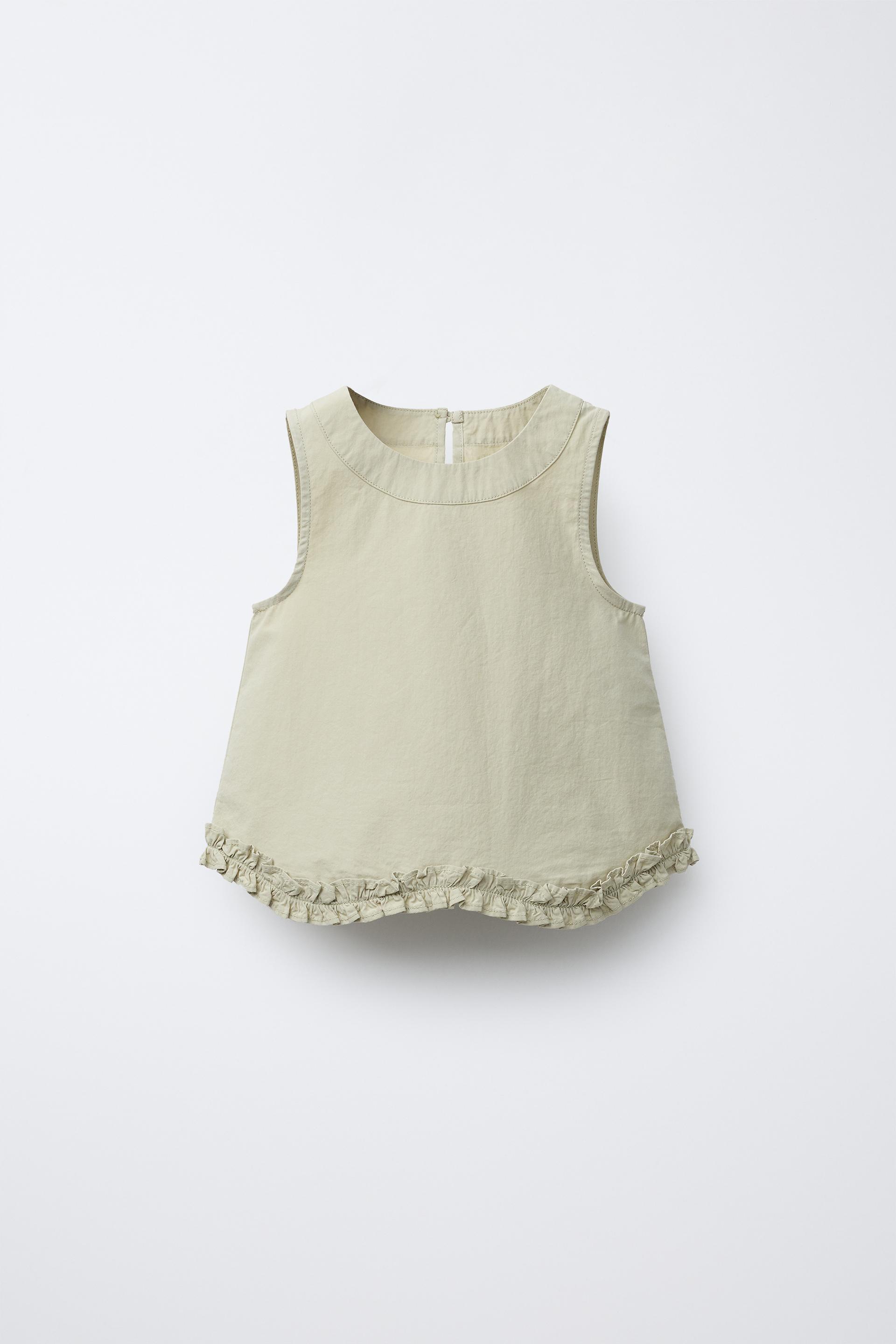 RUFFLED POPLIN TOP by ZARA