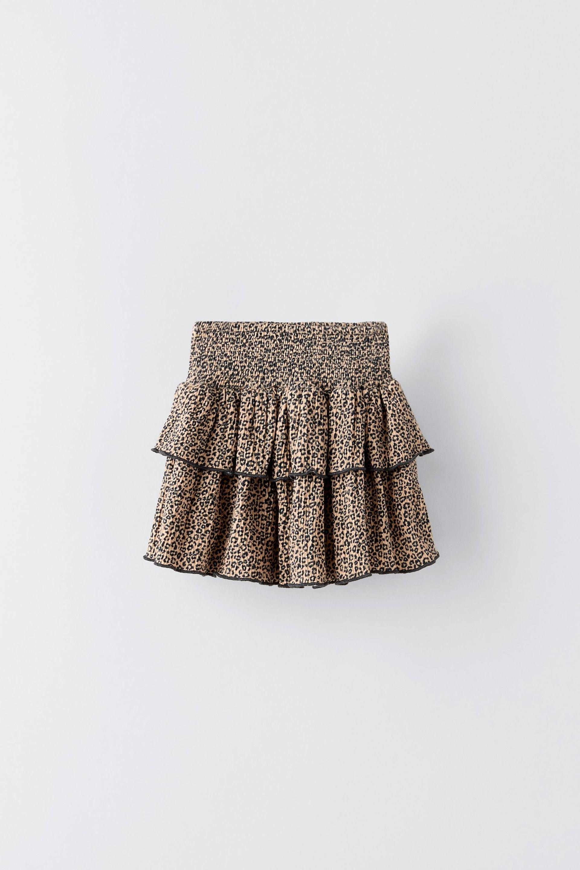 RUFFLED PRINT SKIRT by ZARA