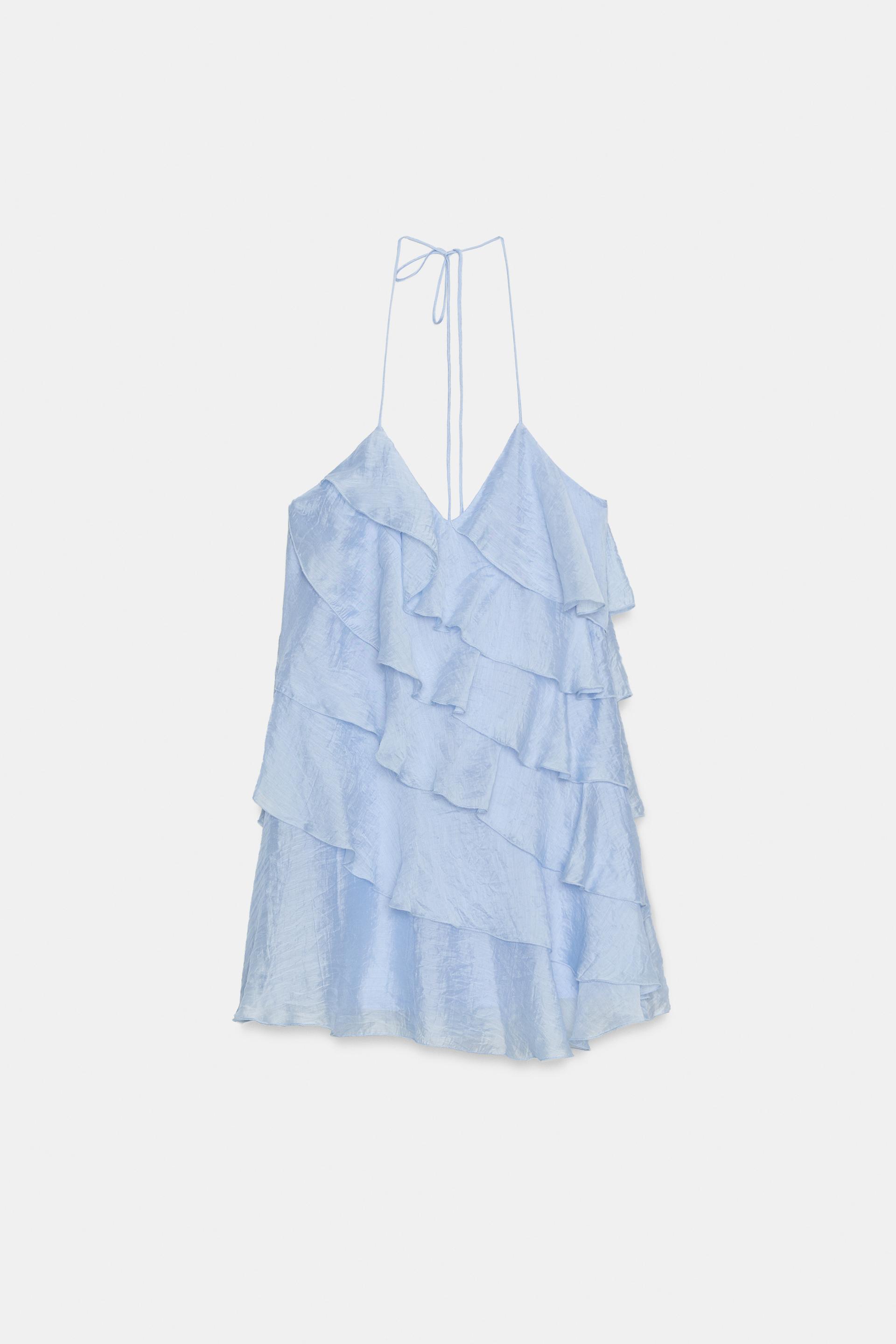 RUFFLED SHORT DRESS by ZARA