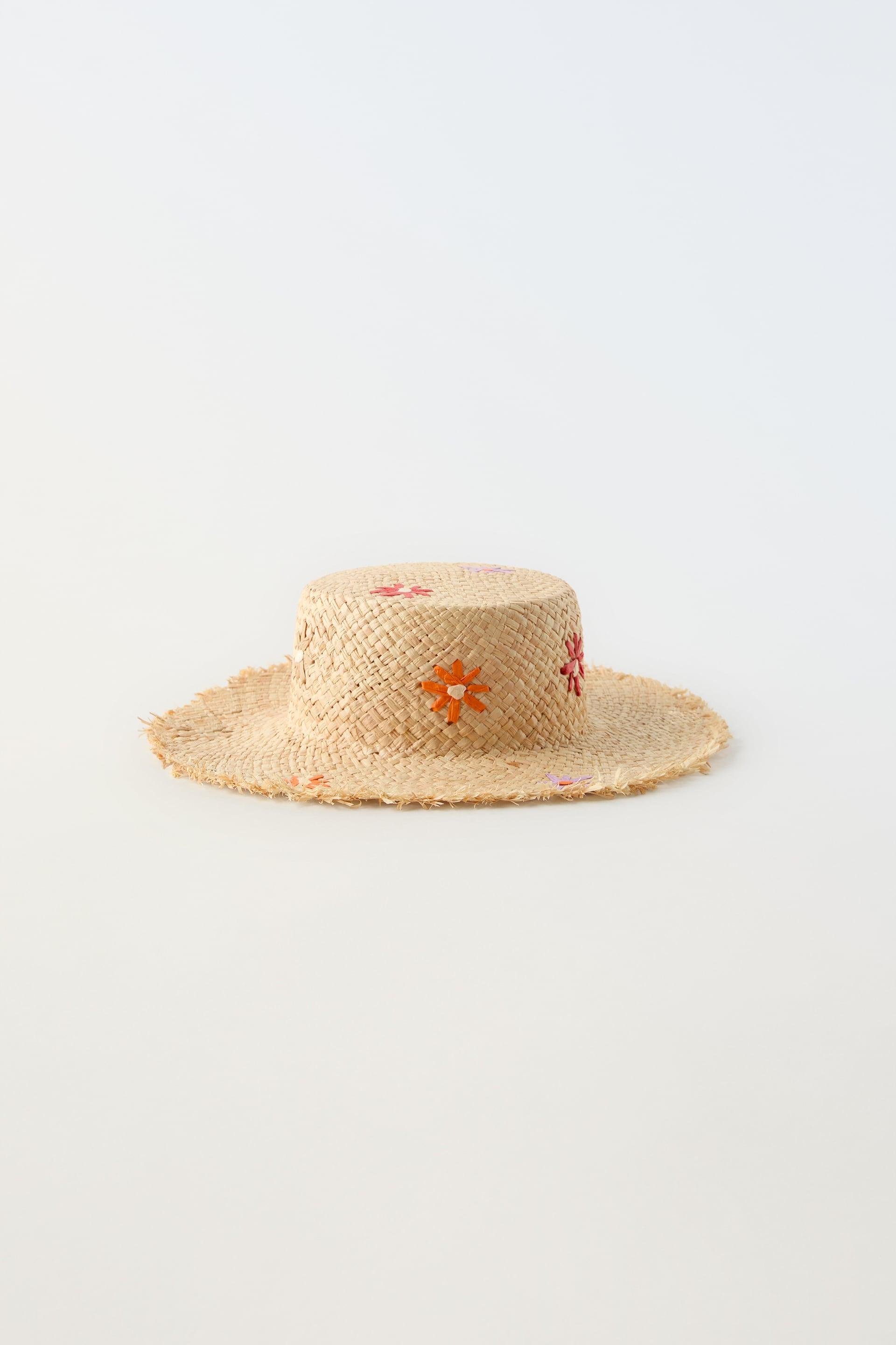 RUSTIC FLOWER HAT by ZARA