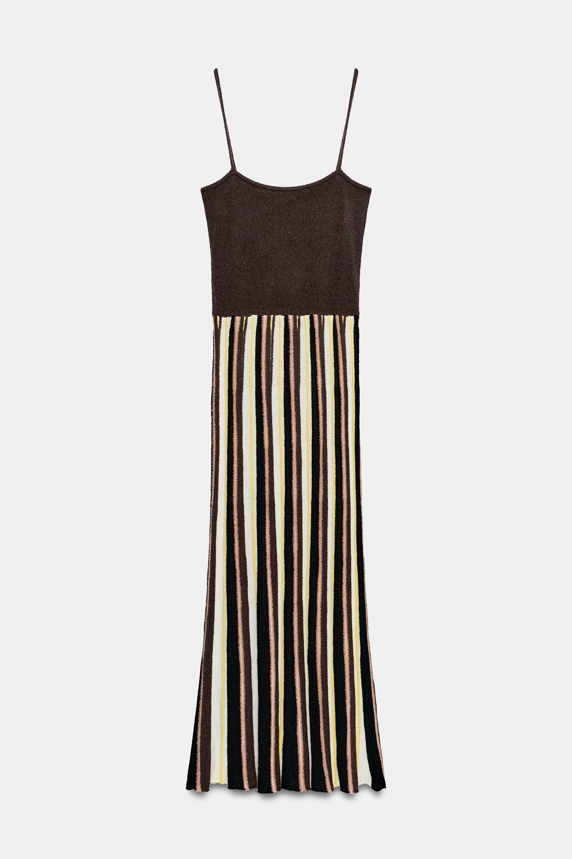 RUSTIC STRIPED DRESS by ZARA