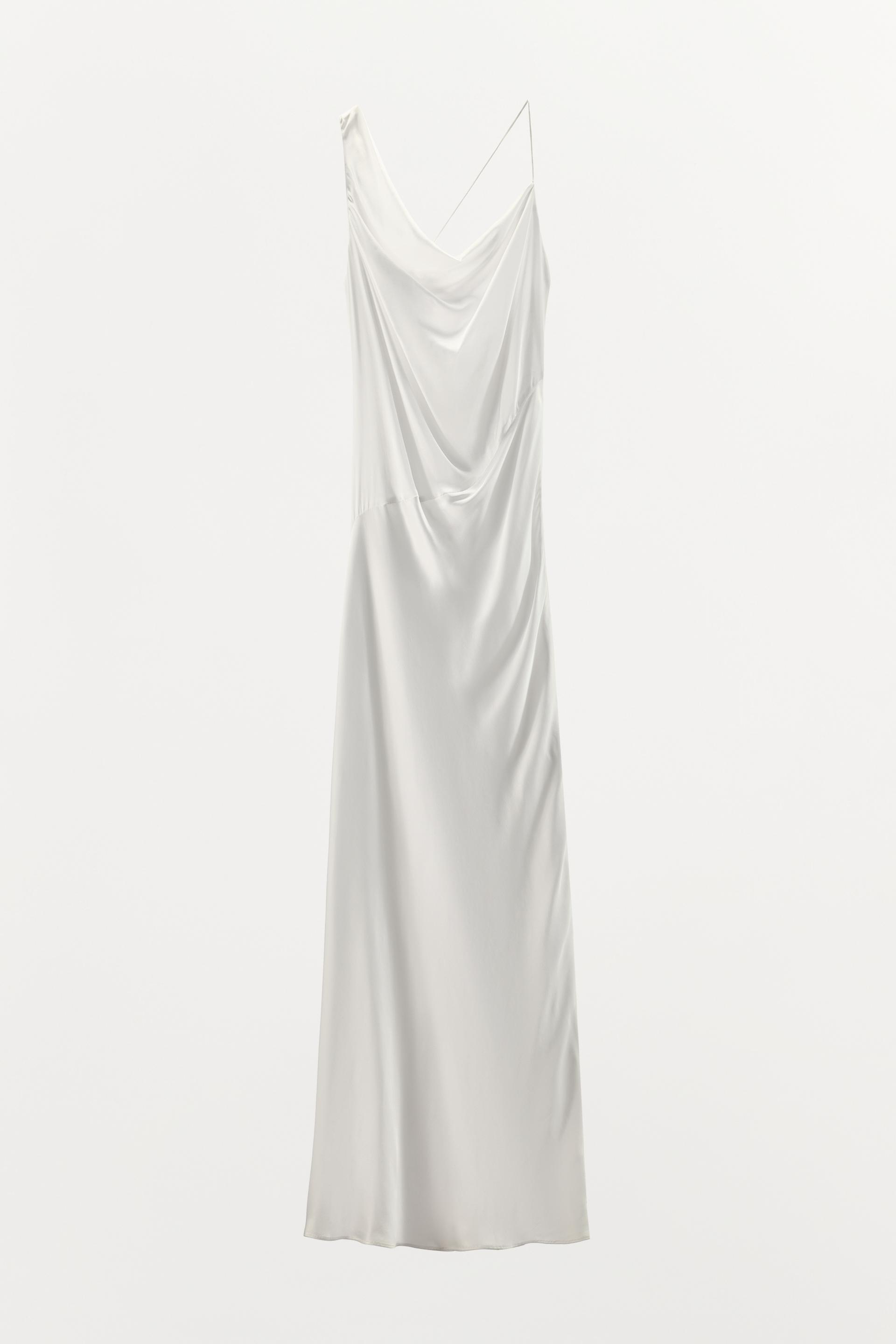 SATIN DRESS WITH BACK NECKLINE by ZARA