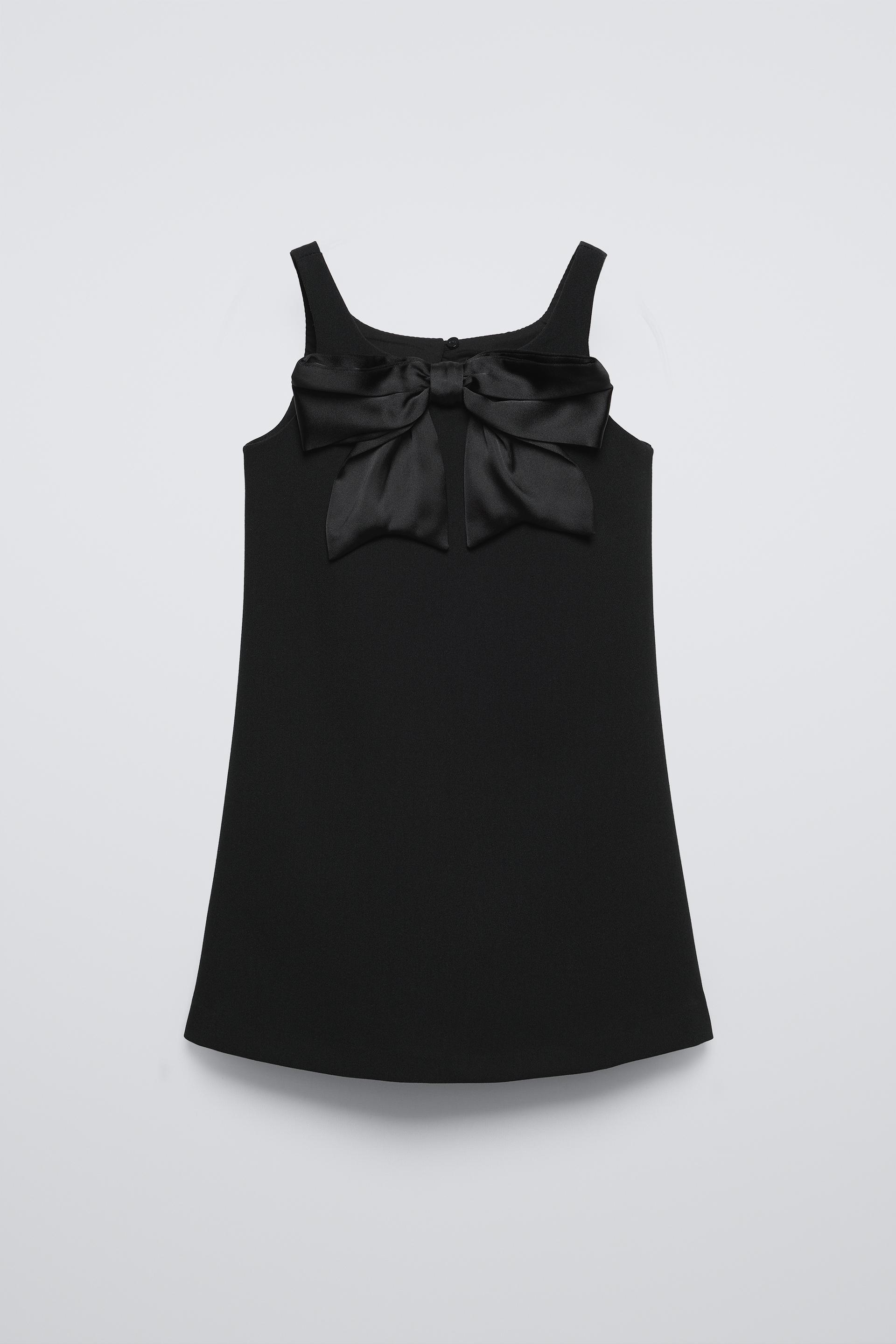 SATIN EFFECT BOW DRESS by ZARA