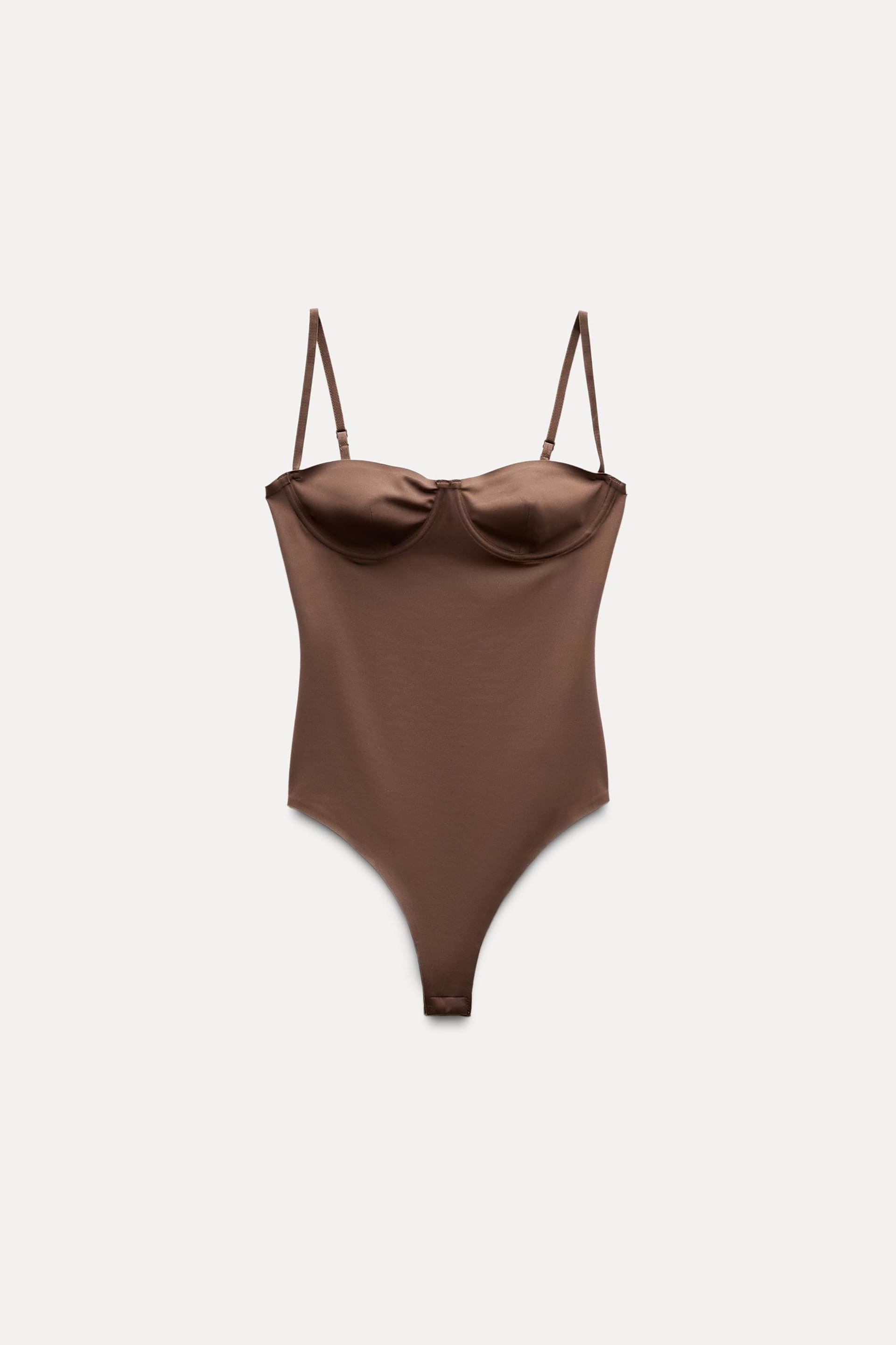 SATIN EFFECT CAMISOLE BODYSUIT by ZARA