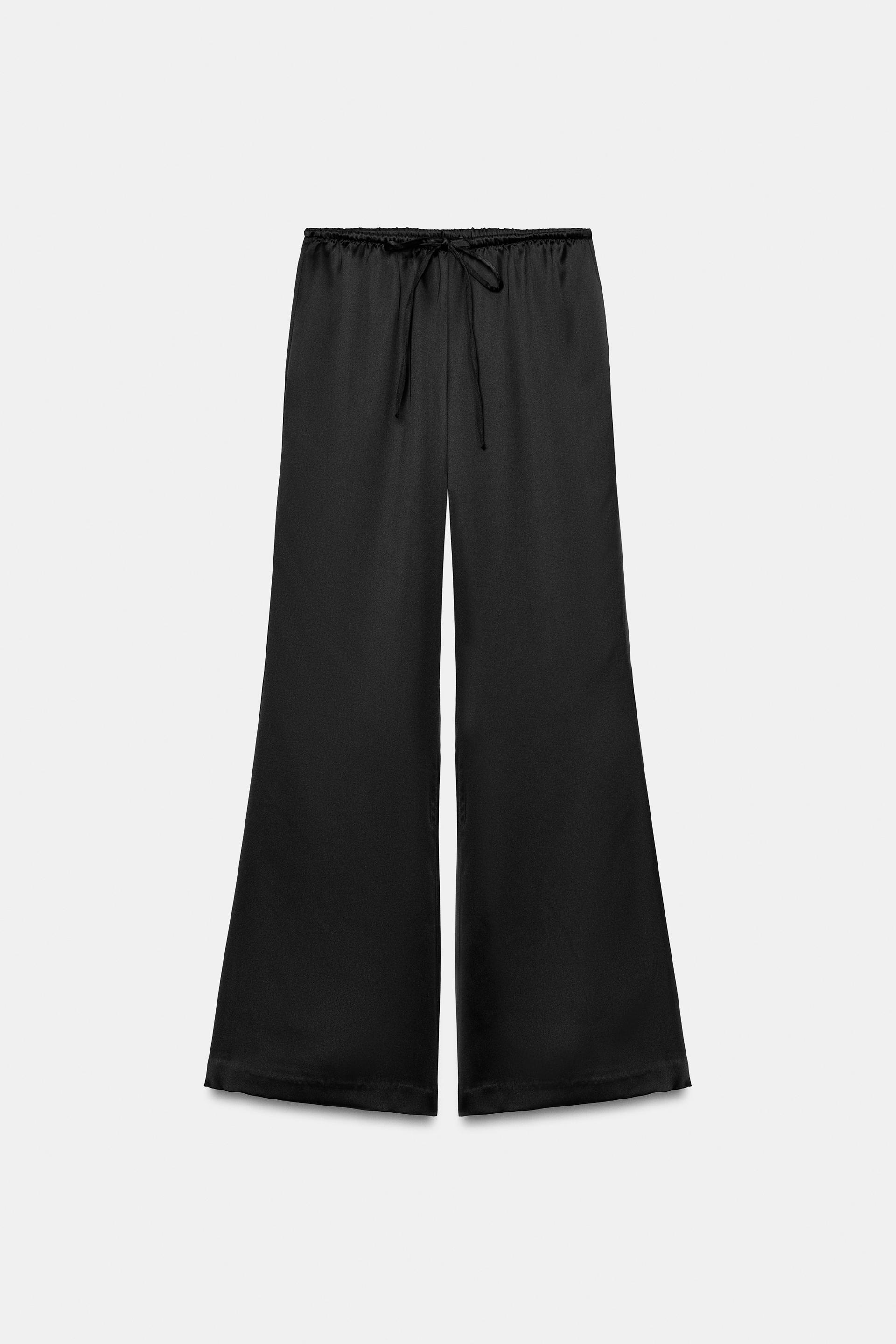 SATIN EFFECT DRAWSTRING PANTS by ZARA