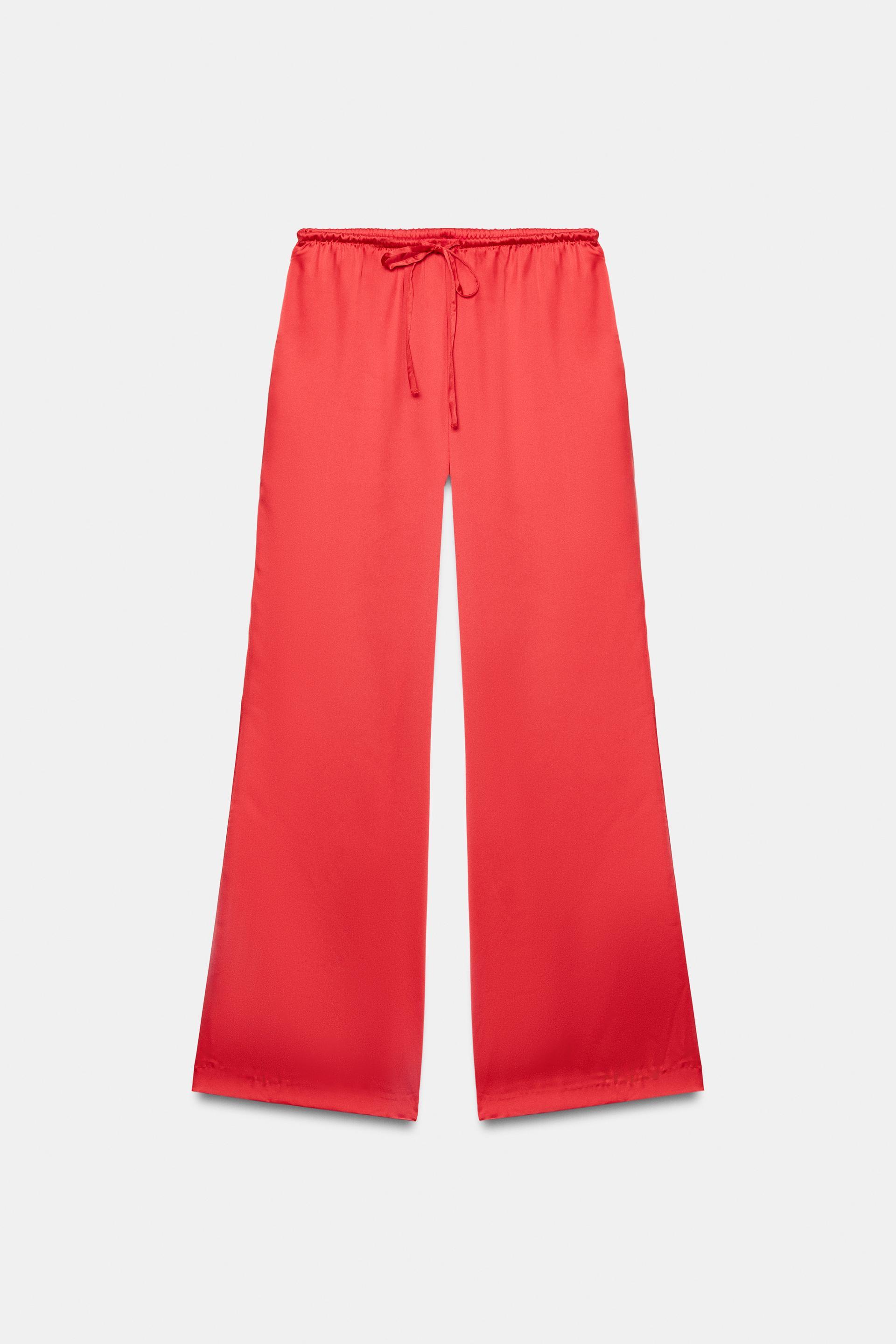 SATIN EFFECT DRAWSTRING PANTS by ZARA
