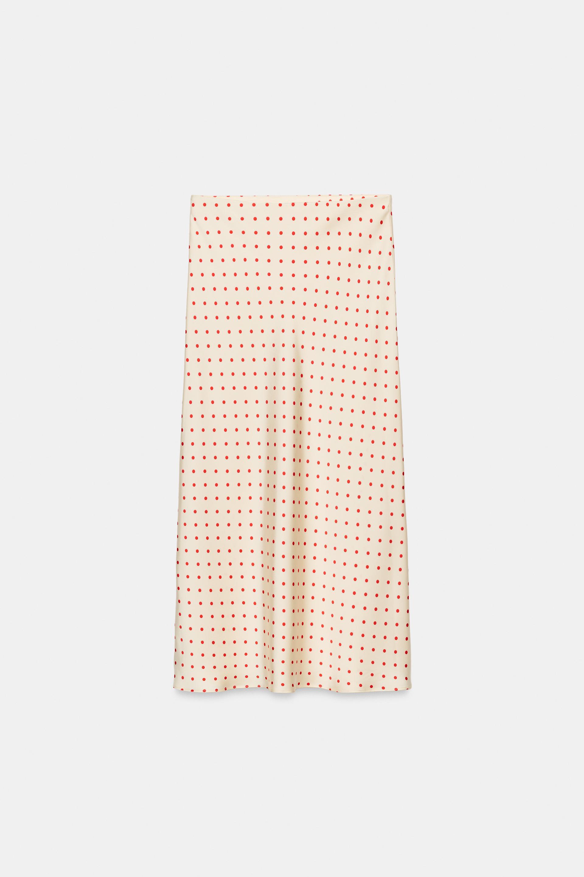 SATIN EFFECT MIDI SKIRT by ZARA