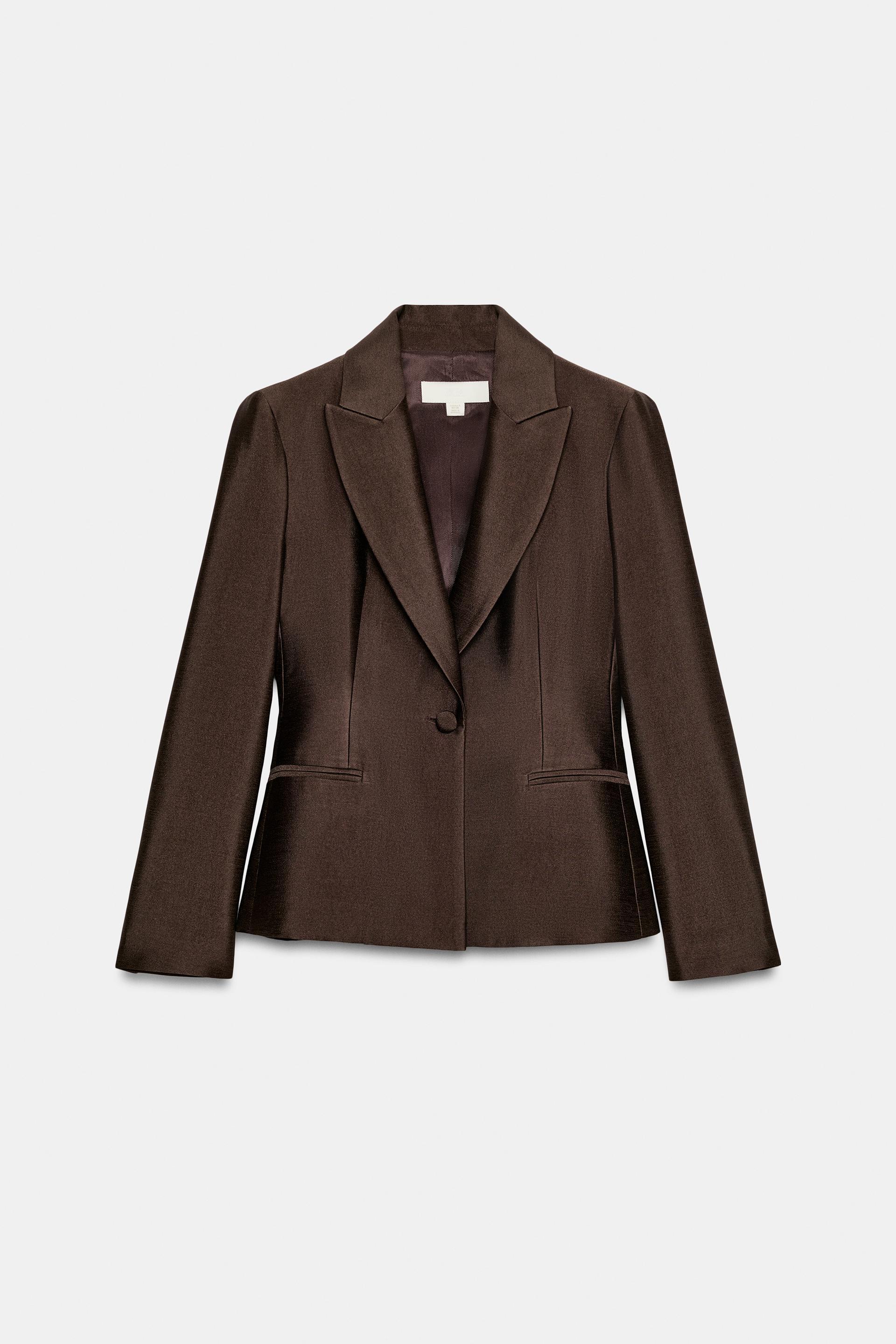 SATIN EFFECT TAILORED BLAZER by ZARA