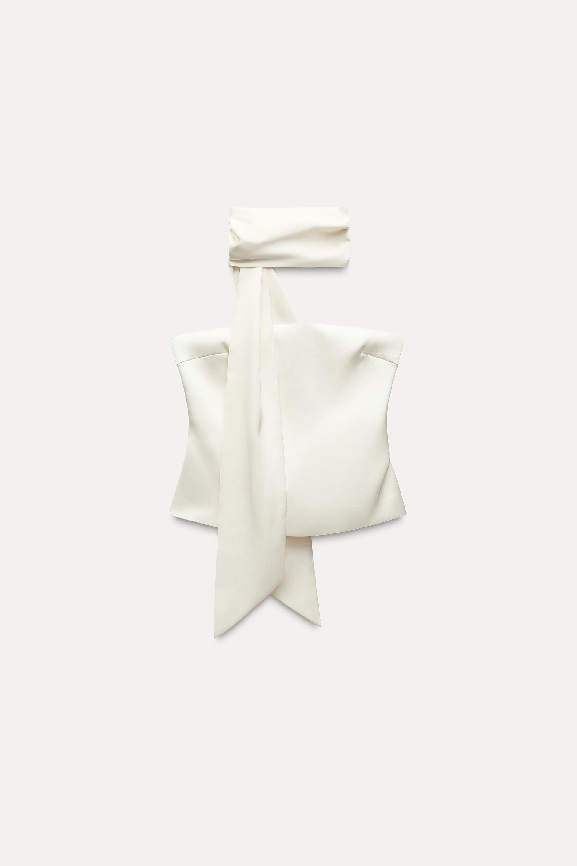SATIN FOULARD TOP by ZARA