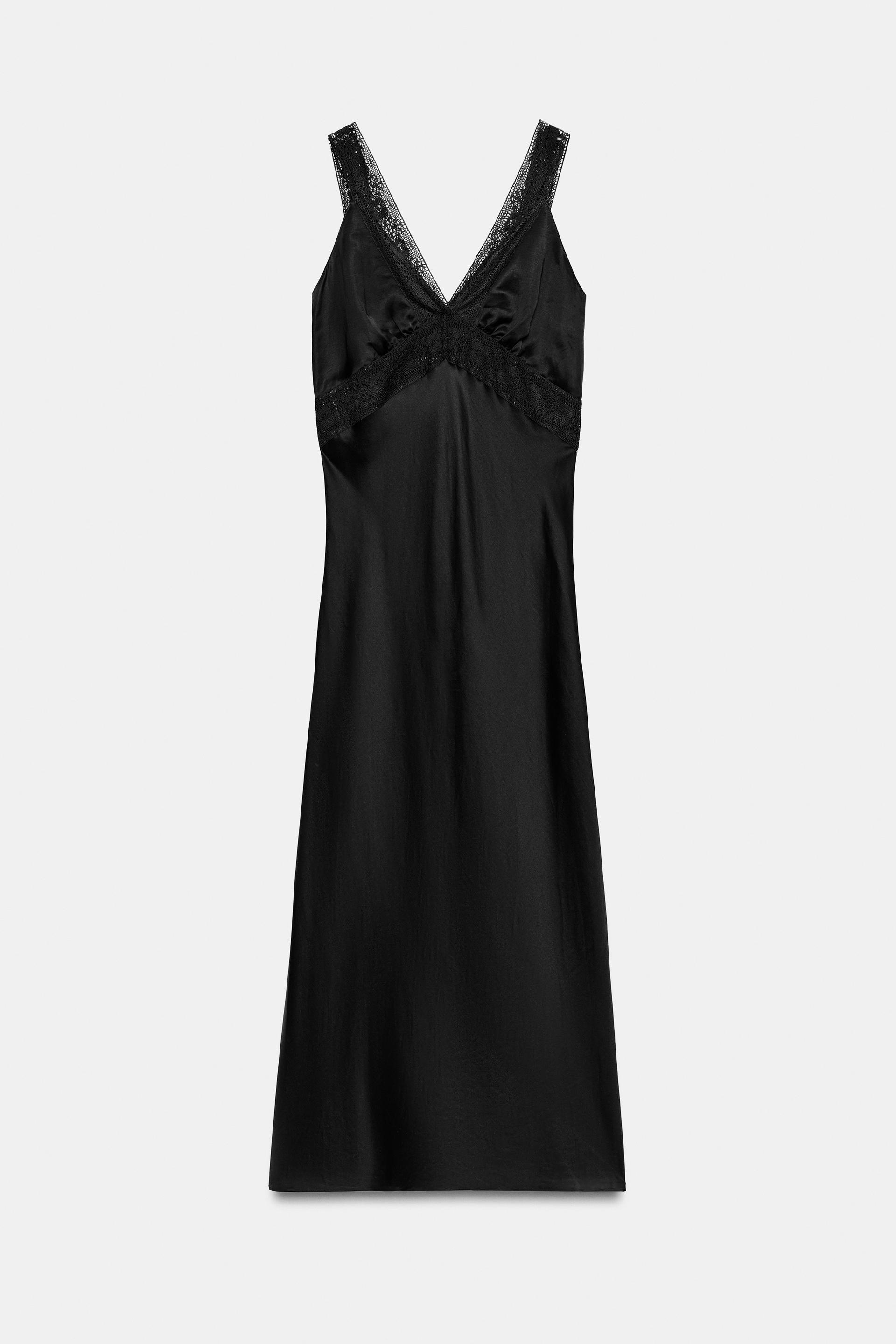 SATIN LACE DRESS ZW COLLECTION by ZARA