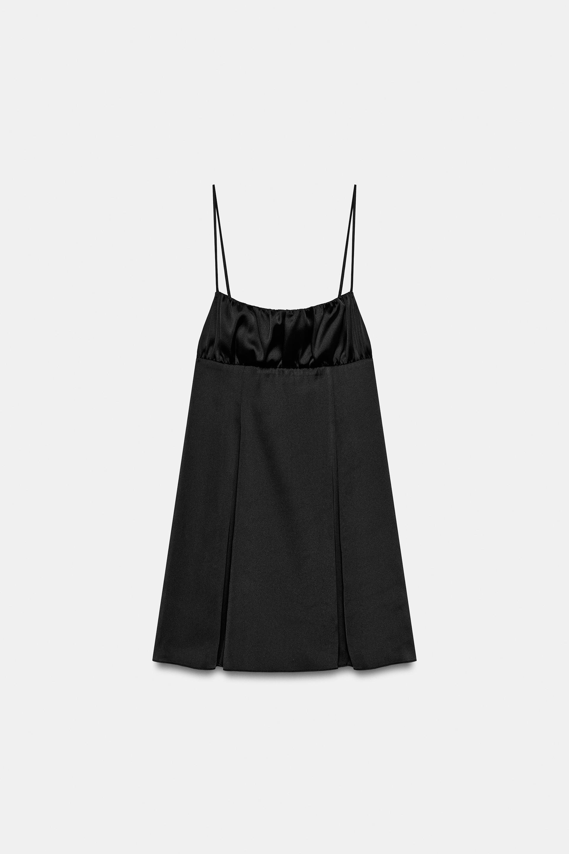 SATIN MINI STRAPPY DRESS by ZARA