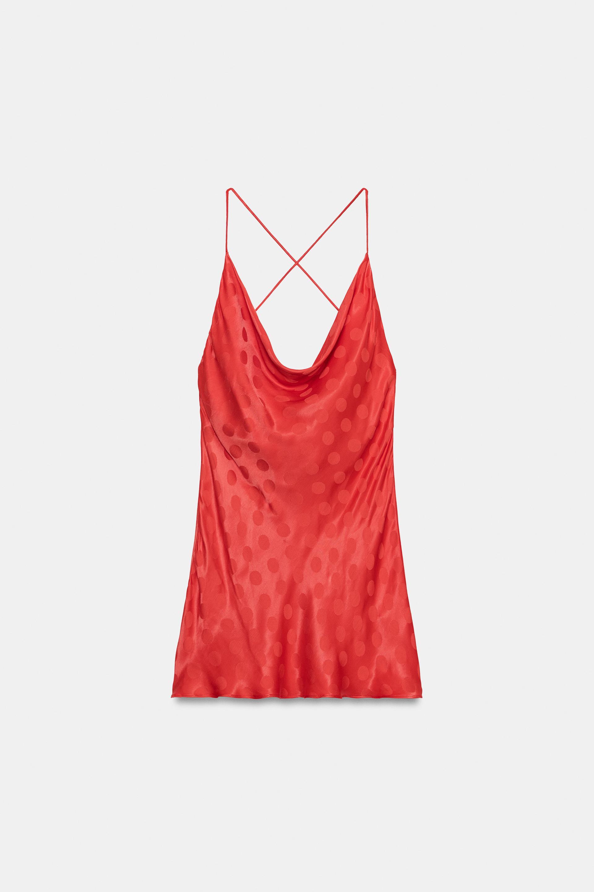 SATIN POLKA DOT DRESS by ZARA