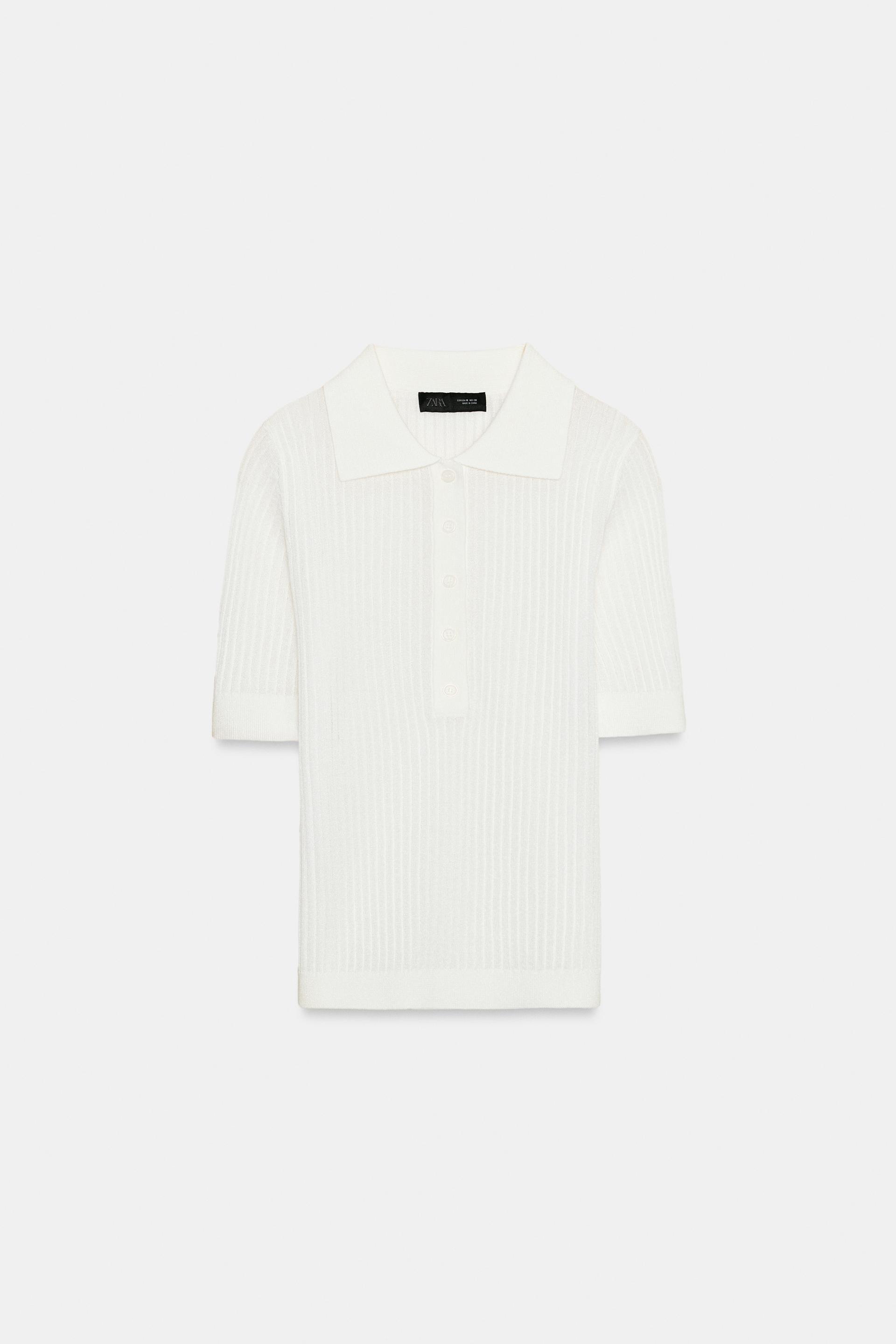 SEMI-SHEER KNIT POLO by ZARA