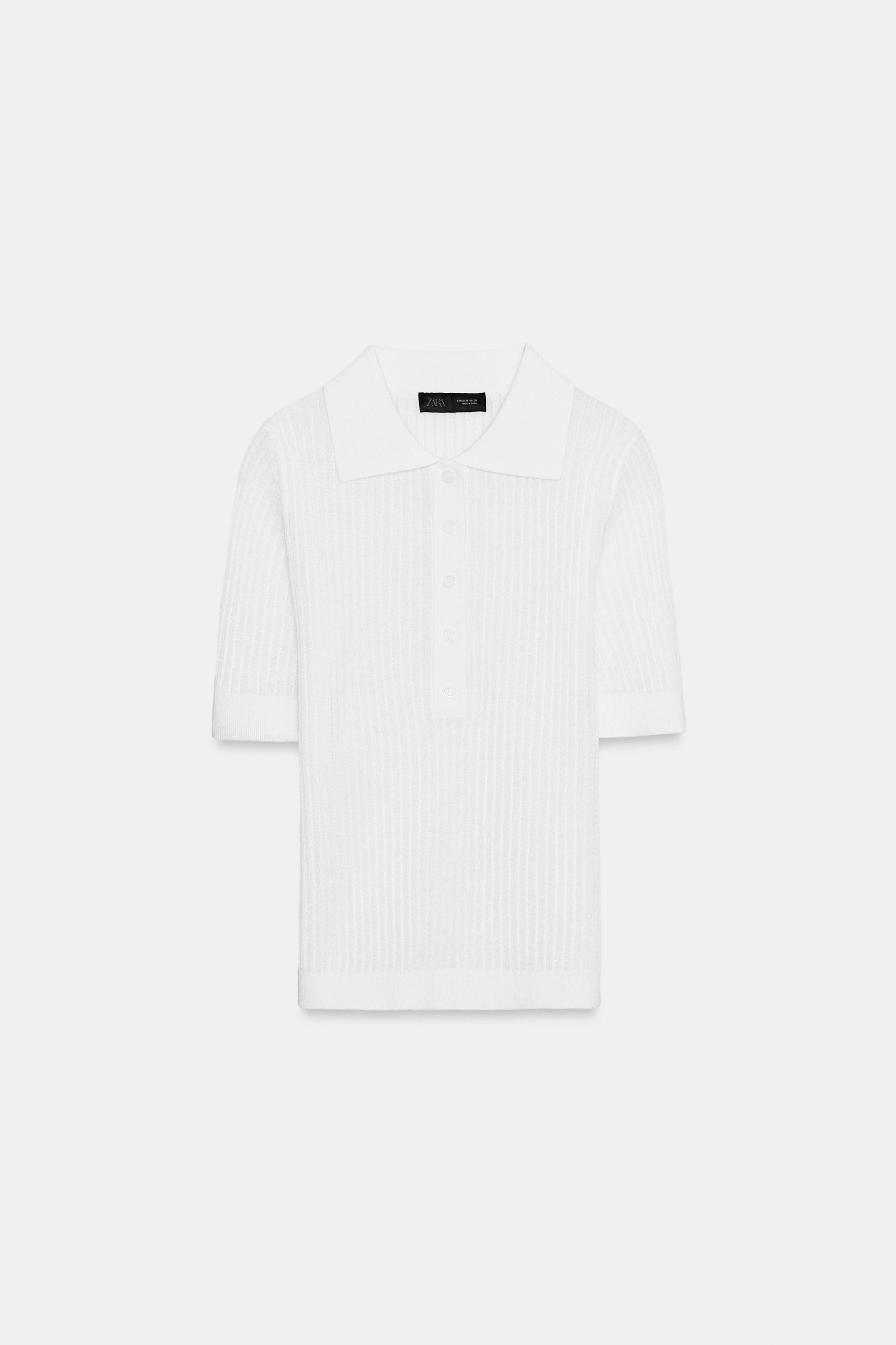 SEMI-SHEER KNIT POLO by ZARA