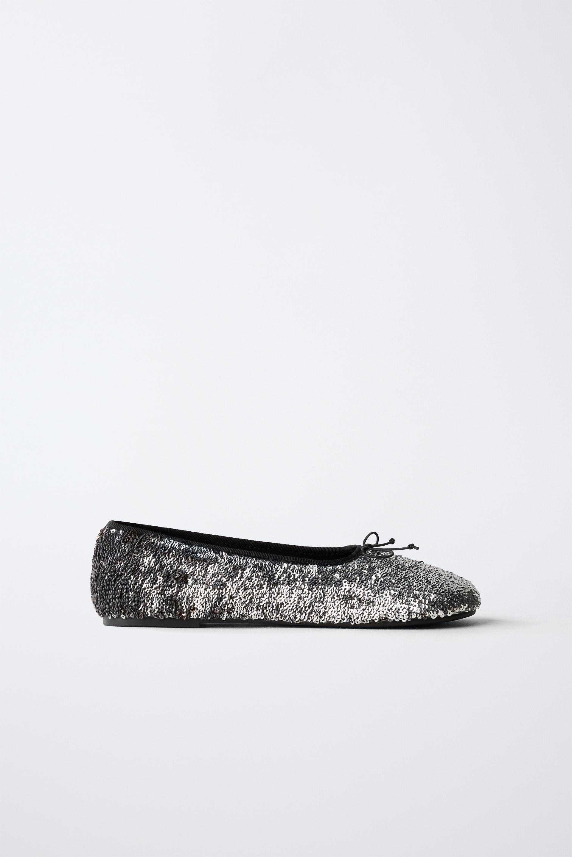 SEQUIN BALLET FLATS by ZARA