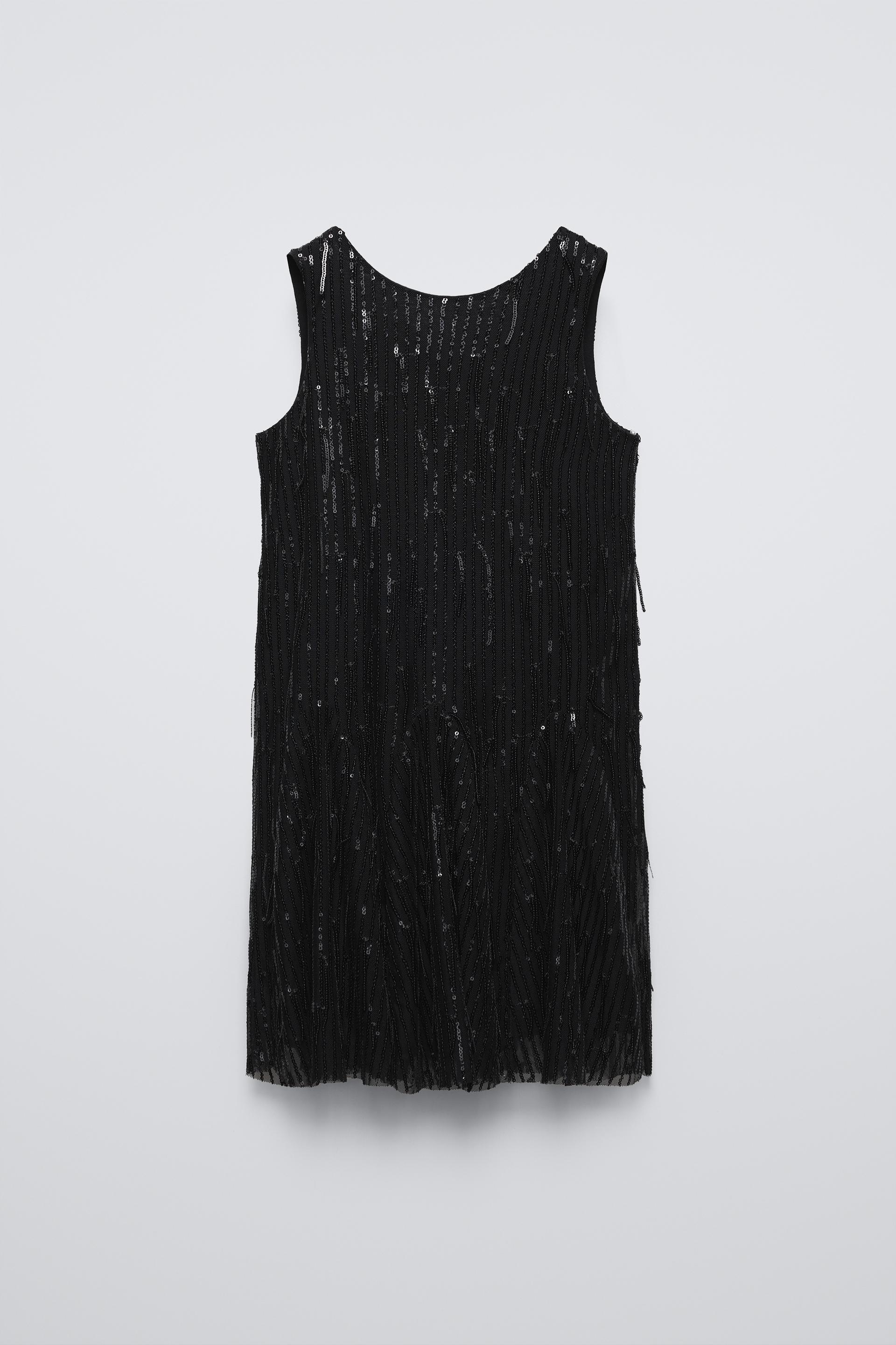 SEQUIN DRESS WITH FRINGE by ZARA