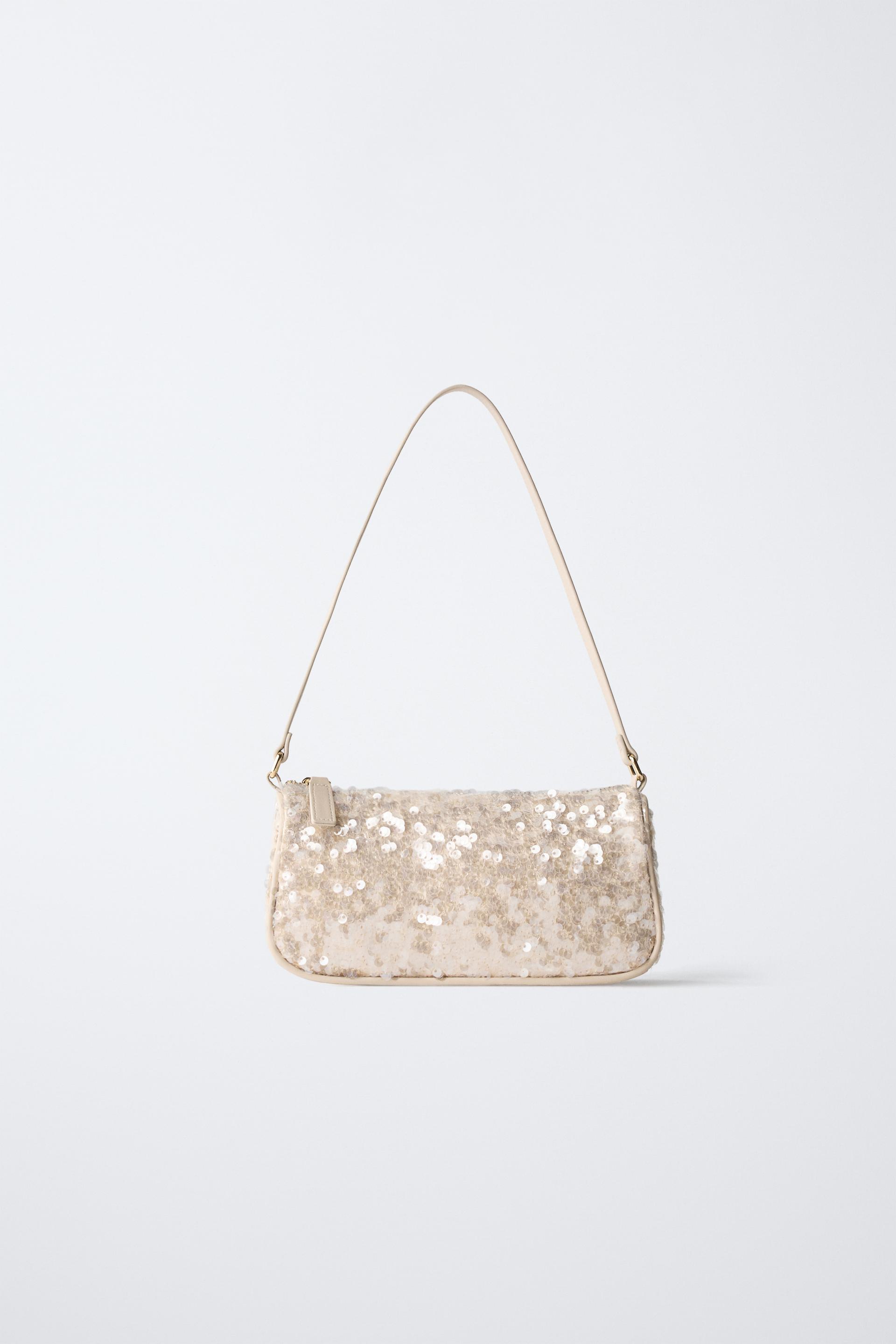 SEQUIN SHOULDER BAG by ZARA