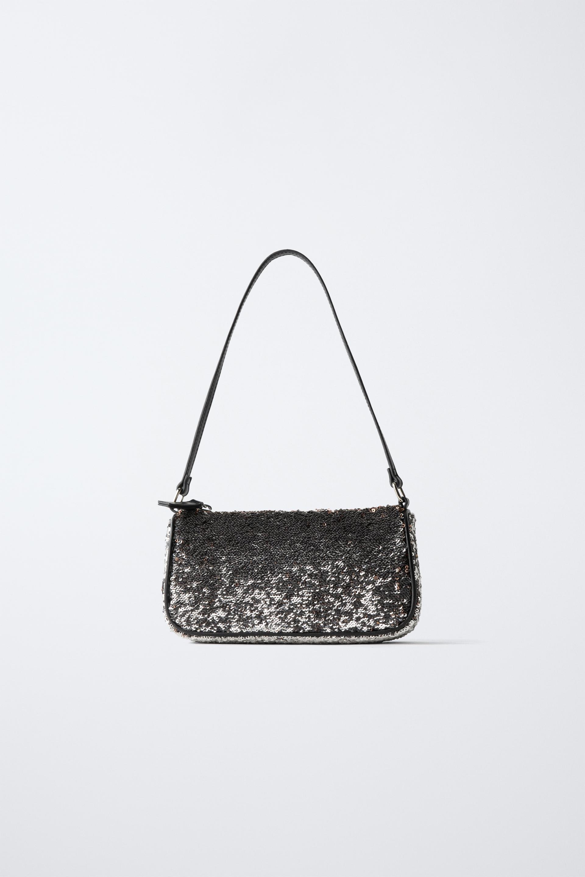 SEQUIN SHOULDER BAG by ZARA